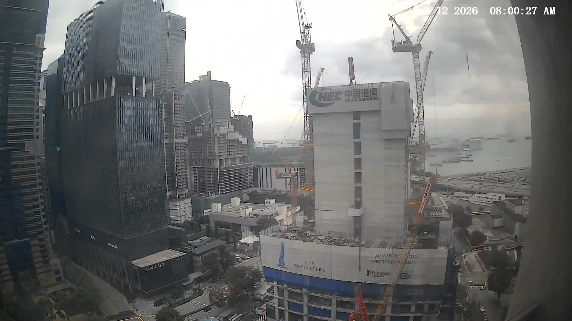 Singapore South Cruise Marina  & Downtown Core Live Cam - Tanjong Pagar, Downtown Core, Central Area, Central Singapore, Singapore