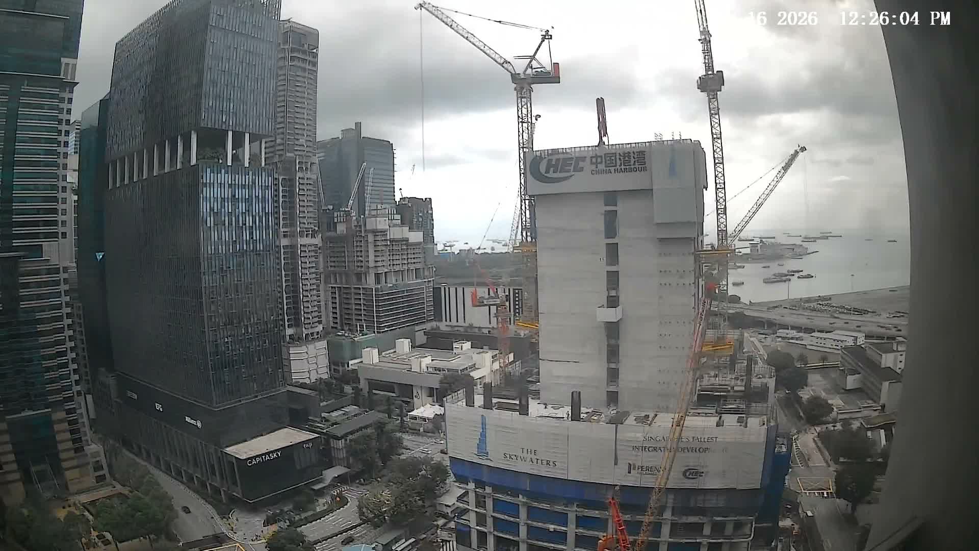 Singapore South Cruise Marina  & Downtown Core Live Cam - Tanjong Pagar, Downtown Core, Central Area, Central Singapore, Singapore