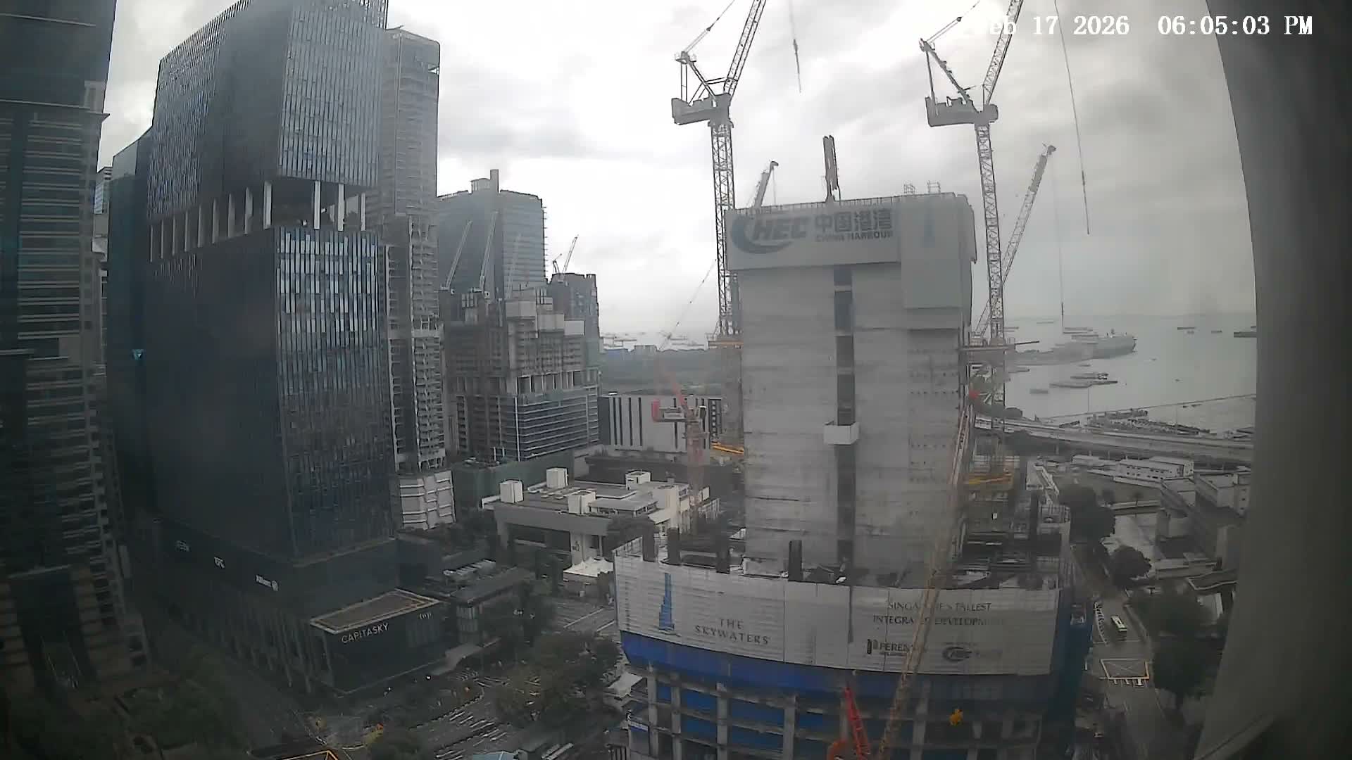 Singapore South Cruise Marina  & Downtown Core Live Cam - Tanjong Pagar, Downtown Core, Central Area, Central Singapore, Singapore