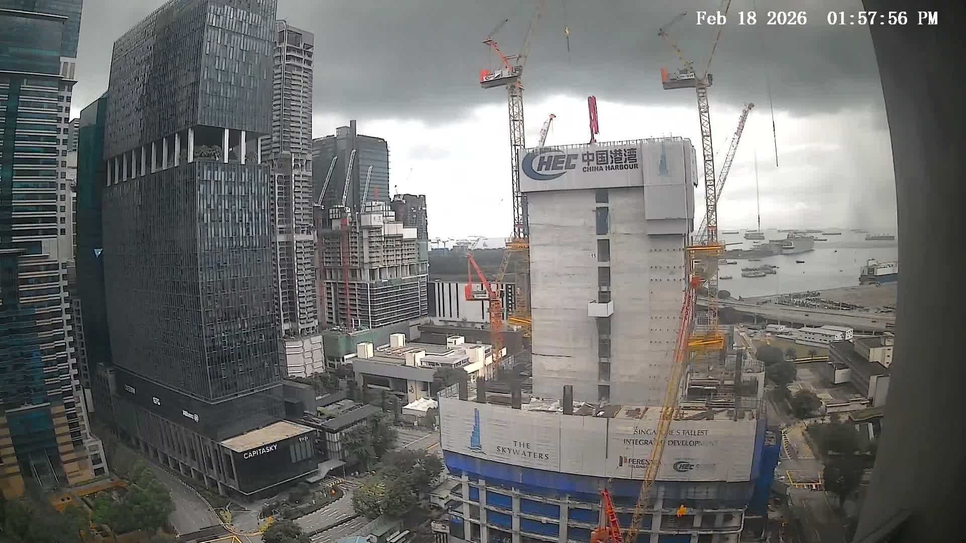 Singapore South Cruise Marina  & Downtown Core Live Cam - Tanjong Pagar, Downtown Core, Central Area, Central Singapore, Singapore