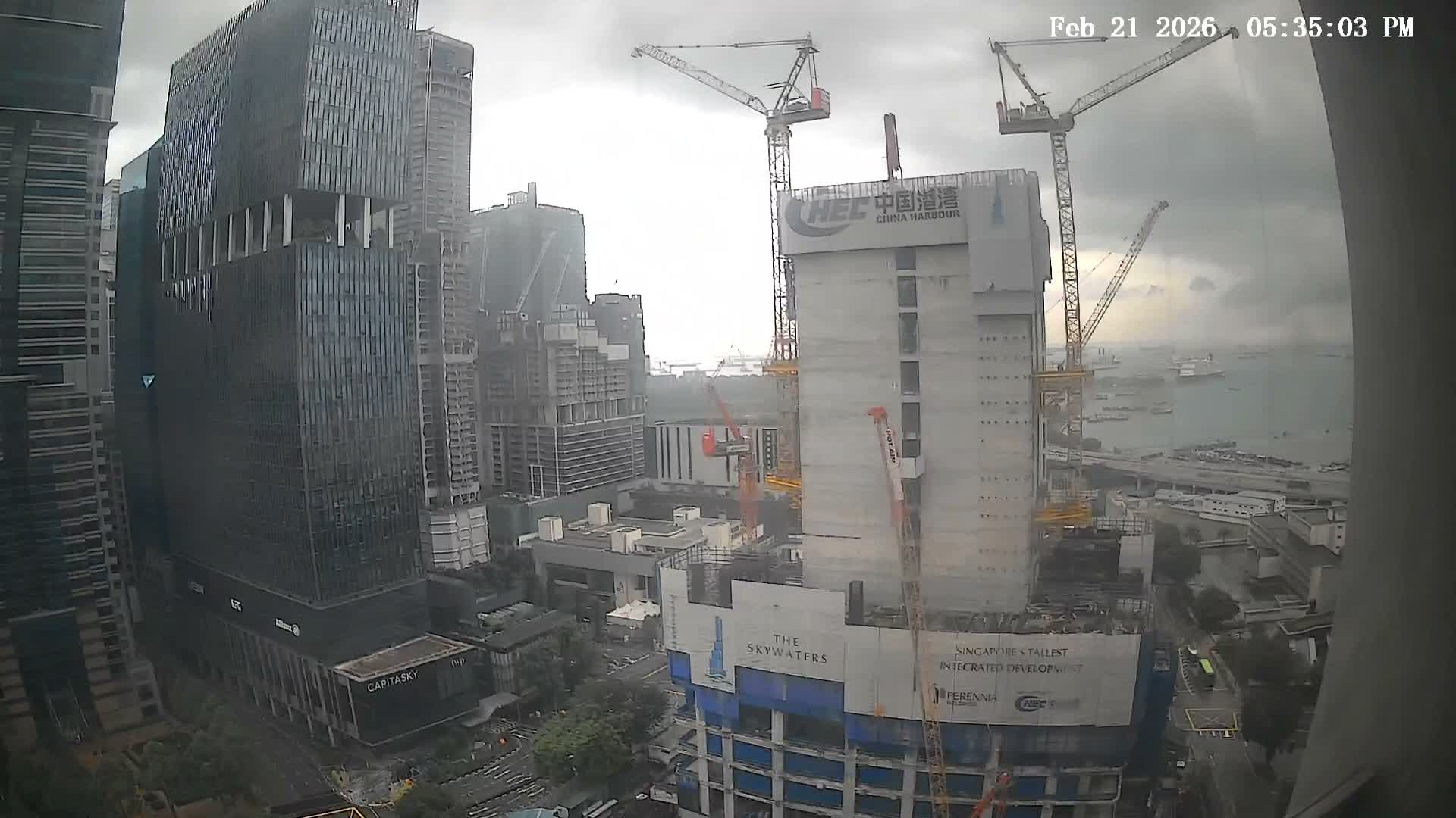 Singapore South Cruise Marina  & Downtown Core Live Cam - Tanjong Pagar, Downtown Core, Central Area, Central Singapore, Singapore