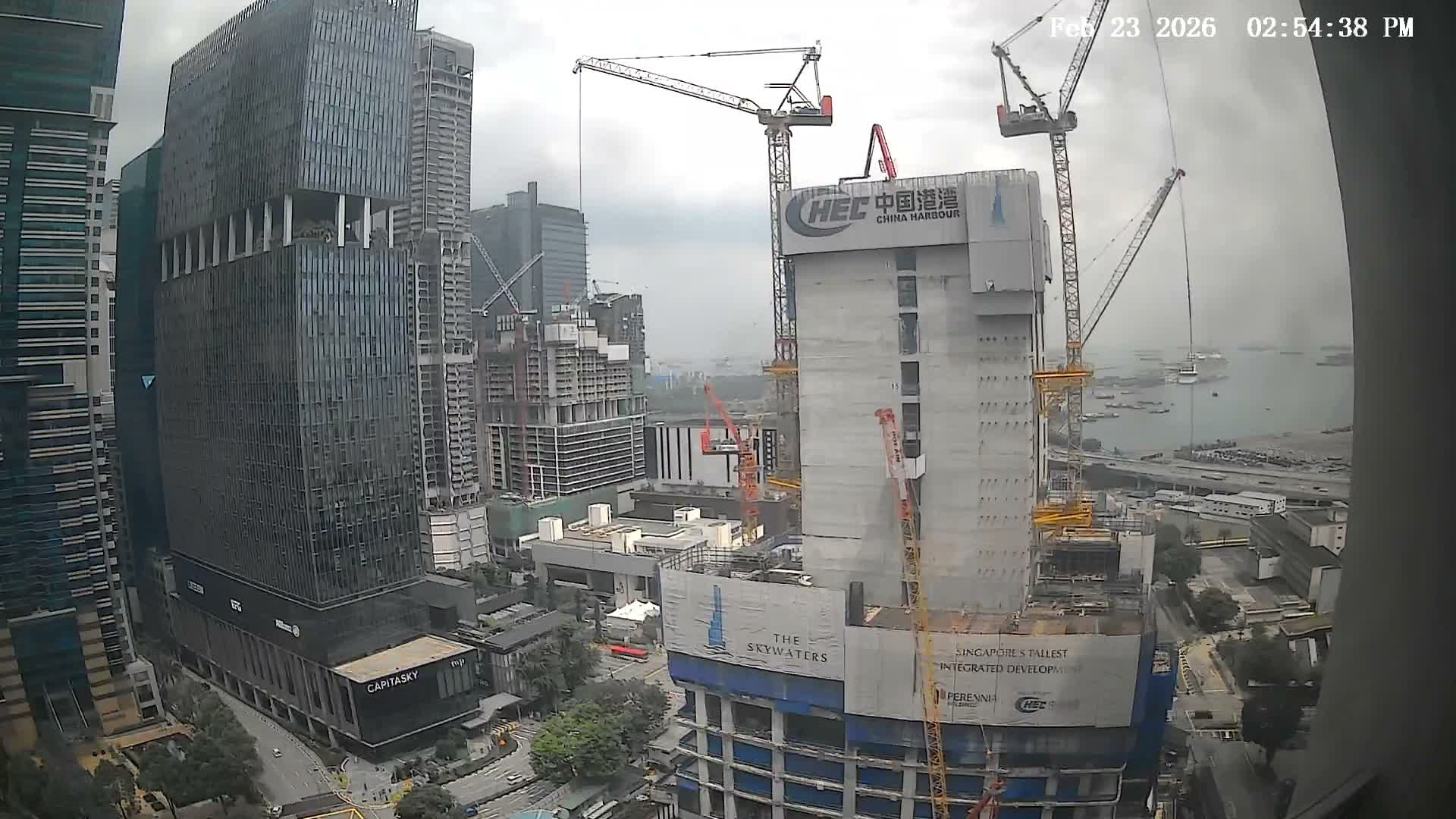 Singapore South Cruise Marina  & Downtown Core Live Cam - Tanjong Pagar, Downtown Core, Central Area, Central Singapore, Singapore