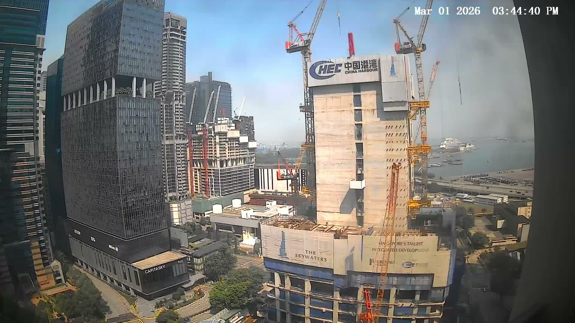 Singapore South Cruise Marina  & Downtown Core Live Cam - Tanjong Pagar, Downtown Core, Central Area, Central Singapore, Singapore