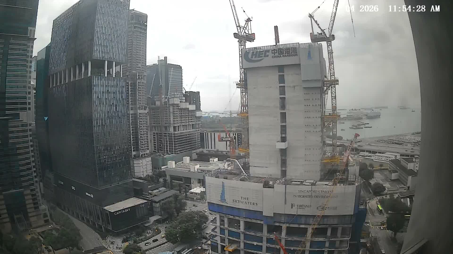 Singapore South Cruise Marina  & Downtown Core Live Cam - Tanjong Pagar, Downtown Core, Central Area, Central Singapore, Singapore