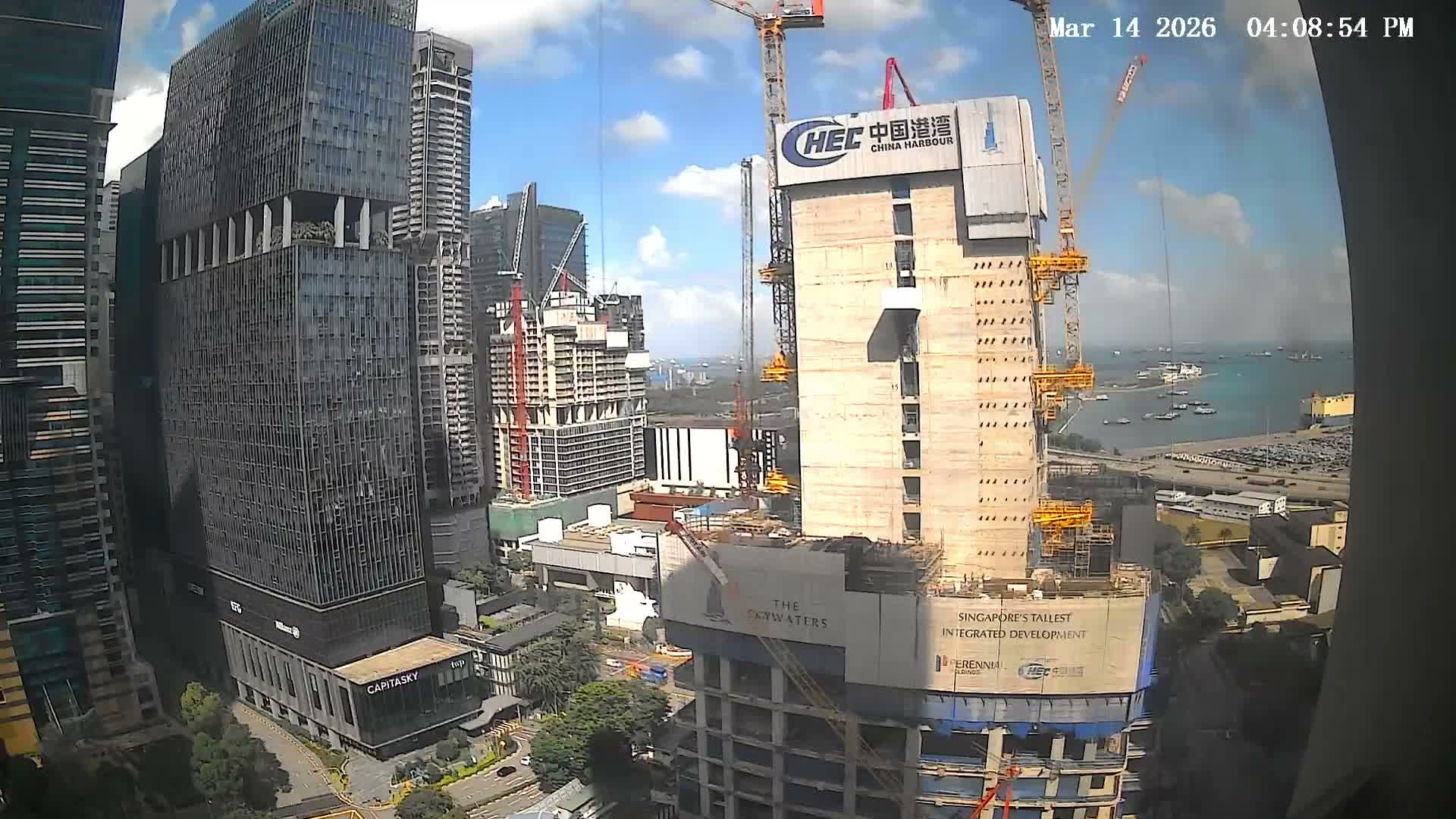 Singapore South Cruise Marina  & Downtown Core Live Cam - Tanjong Pagar, Downtown Core, Central Area, Central Singapore, Singapore