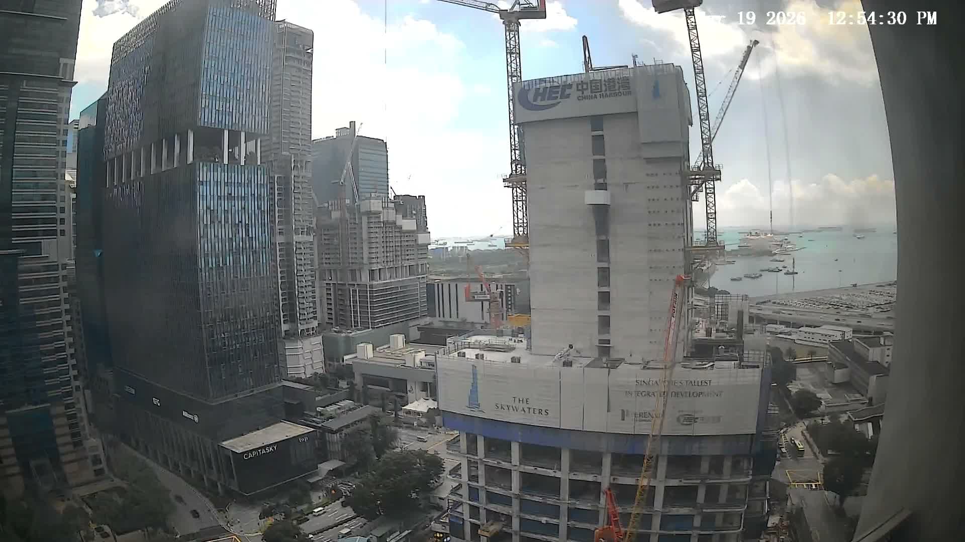 Singapore South Cruise Marina  & Downtown Core Live Cam - Tanjong Pagar, Downtown Core, Central Area, Central Singapore, Singapore