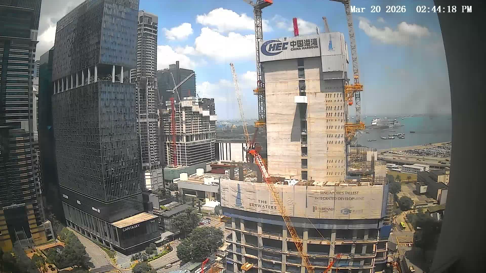 Singapore South Cruise Marina  & Downtown Core Live Cam - Tanjong Pagar, Downtown Core, Central Area, Central Singapore, Singapore