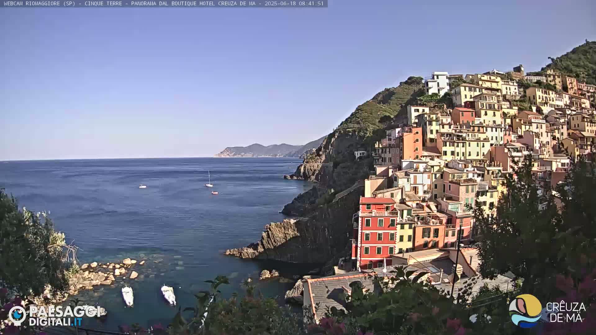 Cinque Terre, Riomaggiore Village Live Cam  - La Spezia, Liguria, Italy
