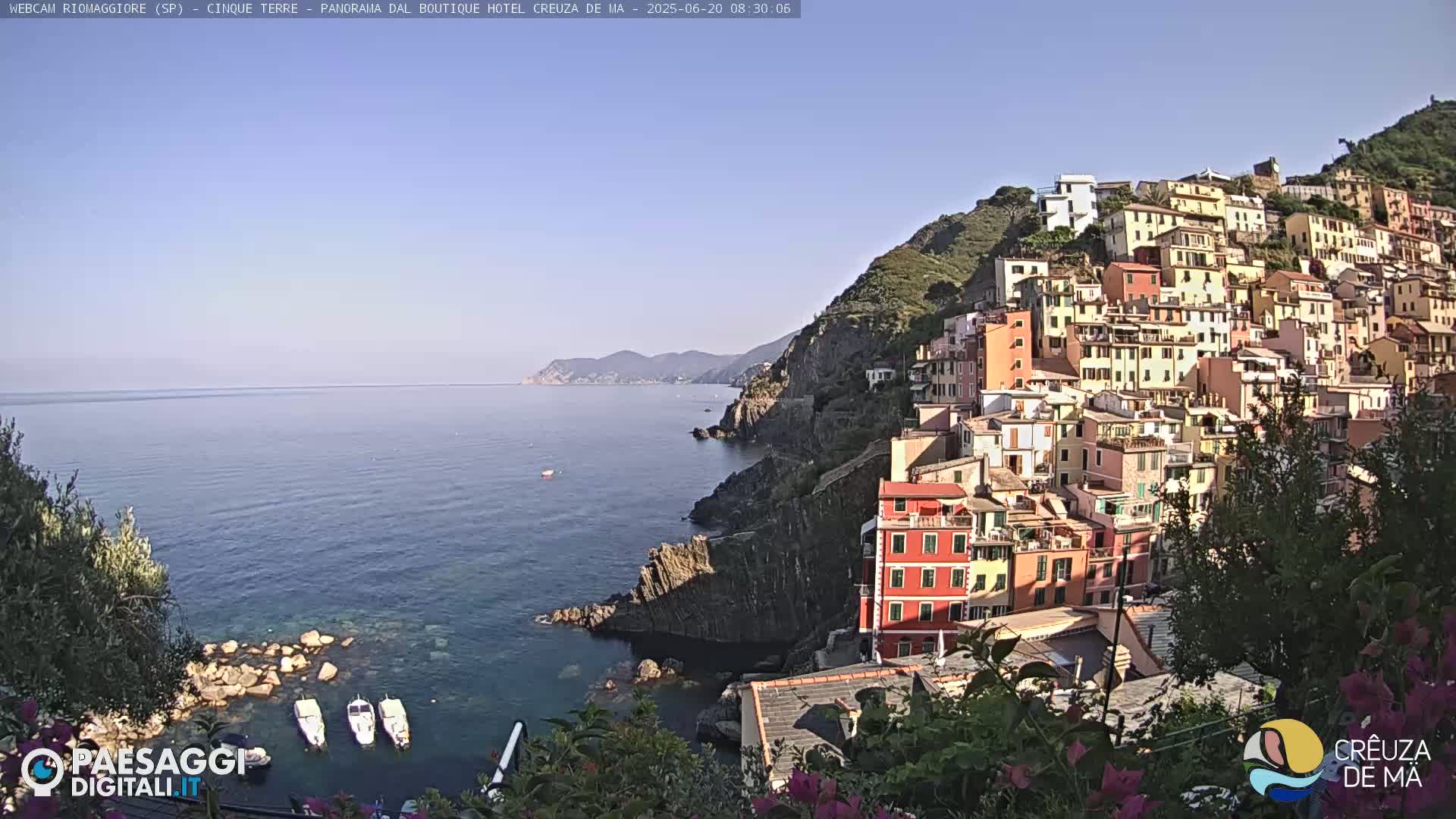 Cinque Terre, Riomaggiore Village Live Cam  - La Spezia, Liguria, Italy