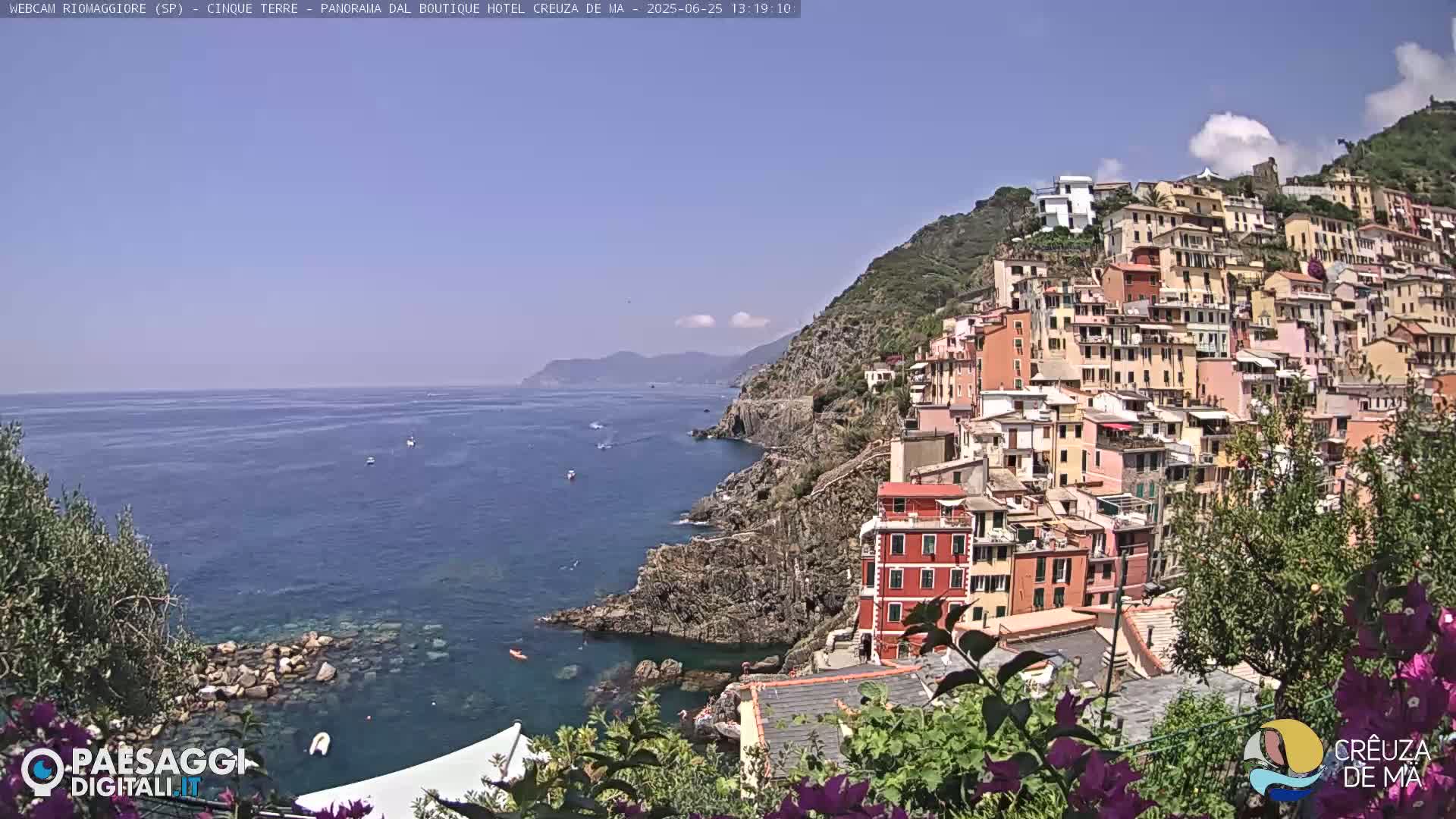Cinque Terre, Riomaggiore Village Live Cam  - La Spezia, Liguria, Italy