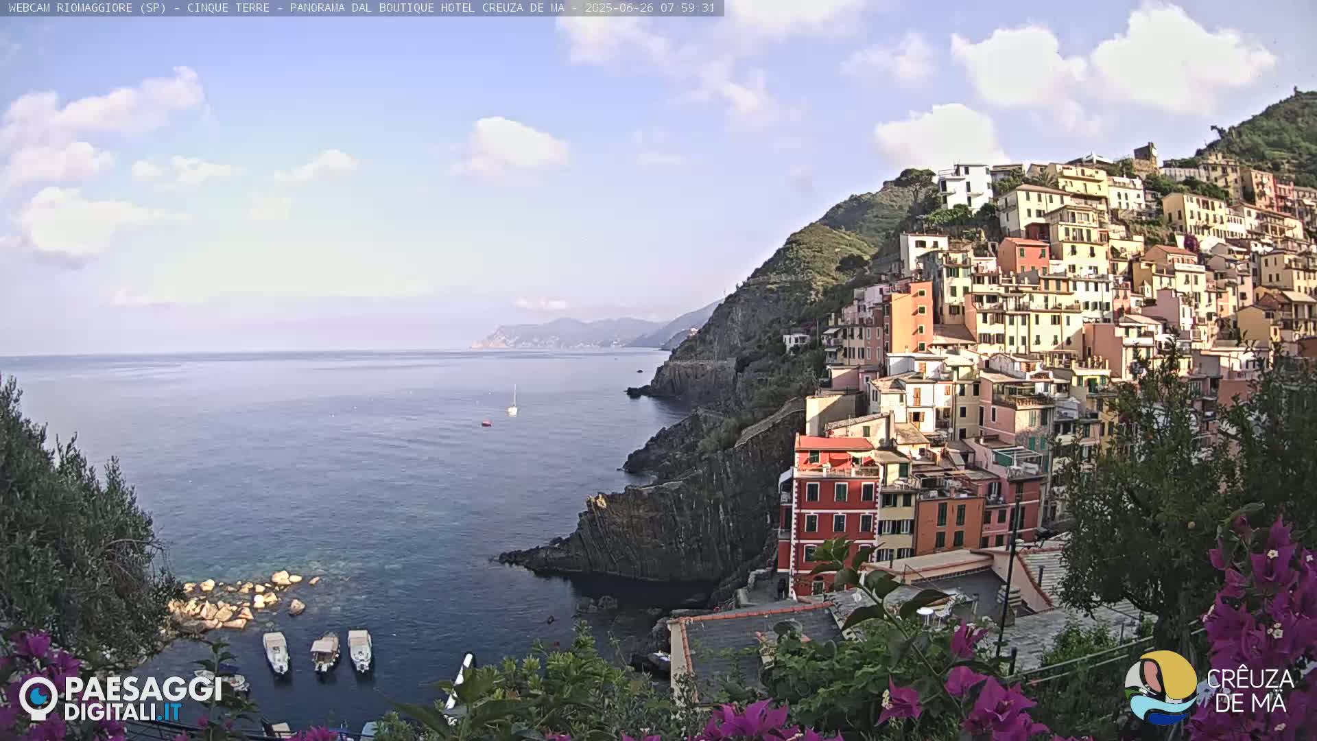 Cinque Terre, Riomaggiore Village Live Cam  - La Spezia, Liguria, Italy