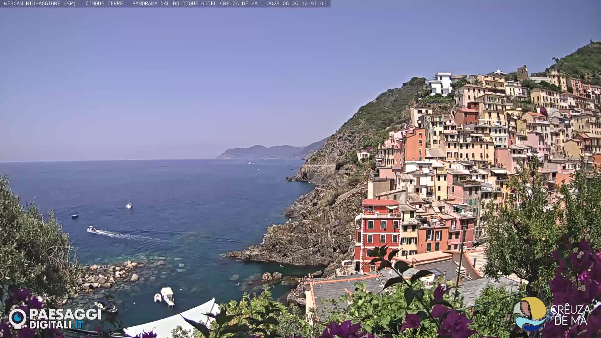 Cinque Terre, Riomaggiore Village Live Cam  - La Spezia, Liguria, Italy