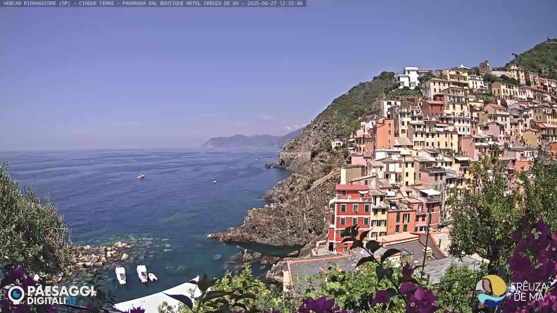 Cinque Terre, Riomaggiore Village Live Cam  - La Spezia, Liguria, Italy