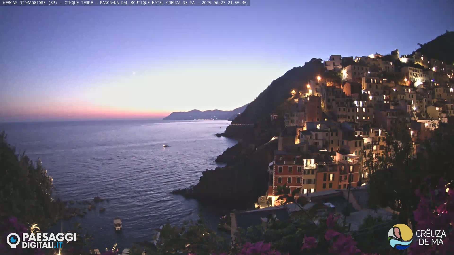 Cinque Terre, Riomaggiore Village Live Cam  - La Spezia, Liguria, Italy