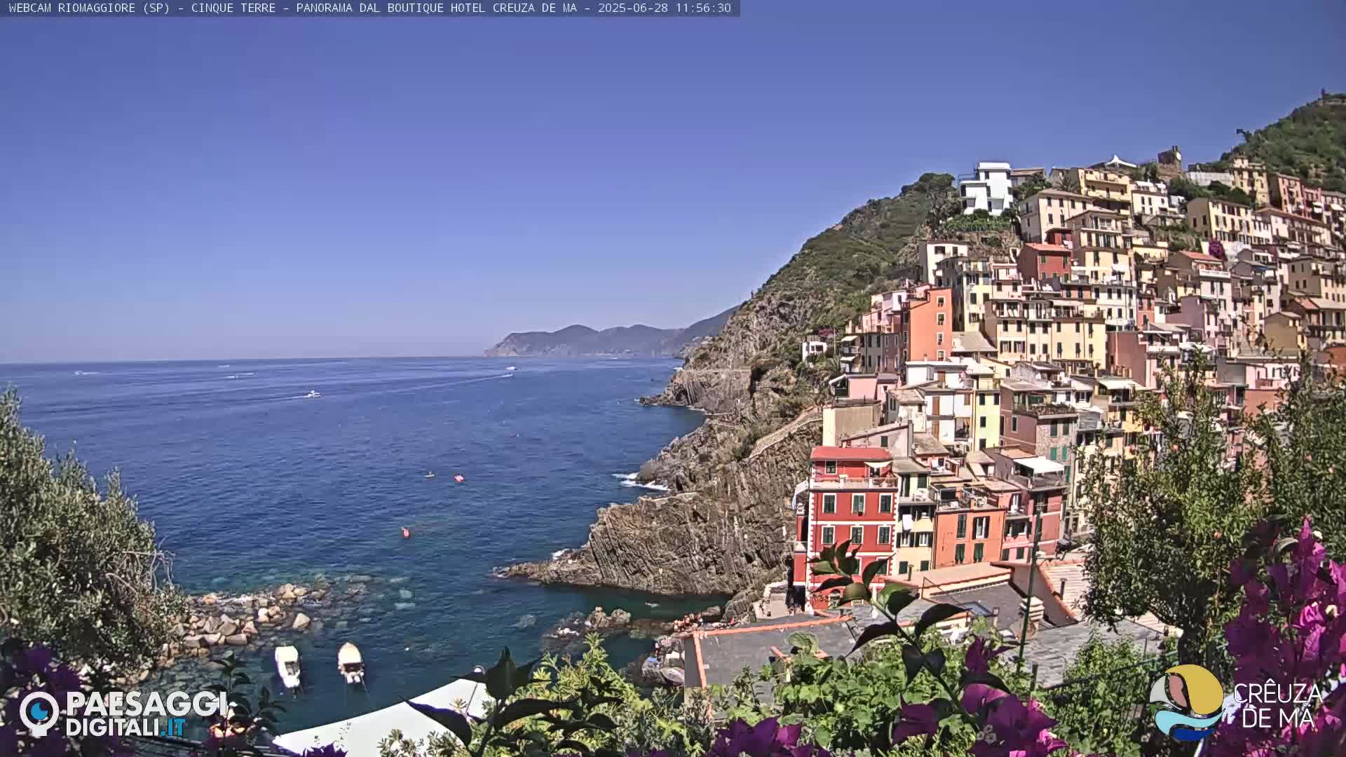 Cinque Terre, Riomaggiore Village Live Cam  - La Spezia, Liguria, Italy