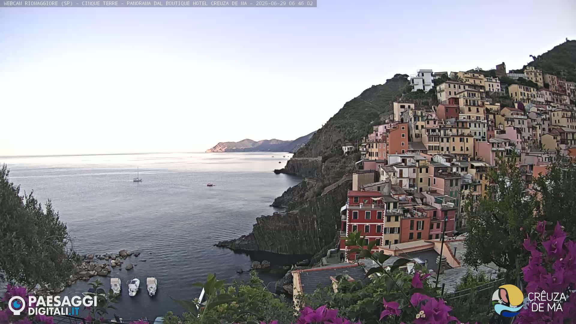 Cinque Terre, Riomaggiore Village Live Cam  - La Spezia, Liguria, Italy