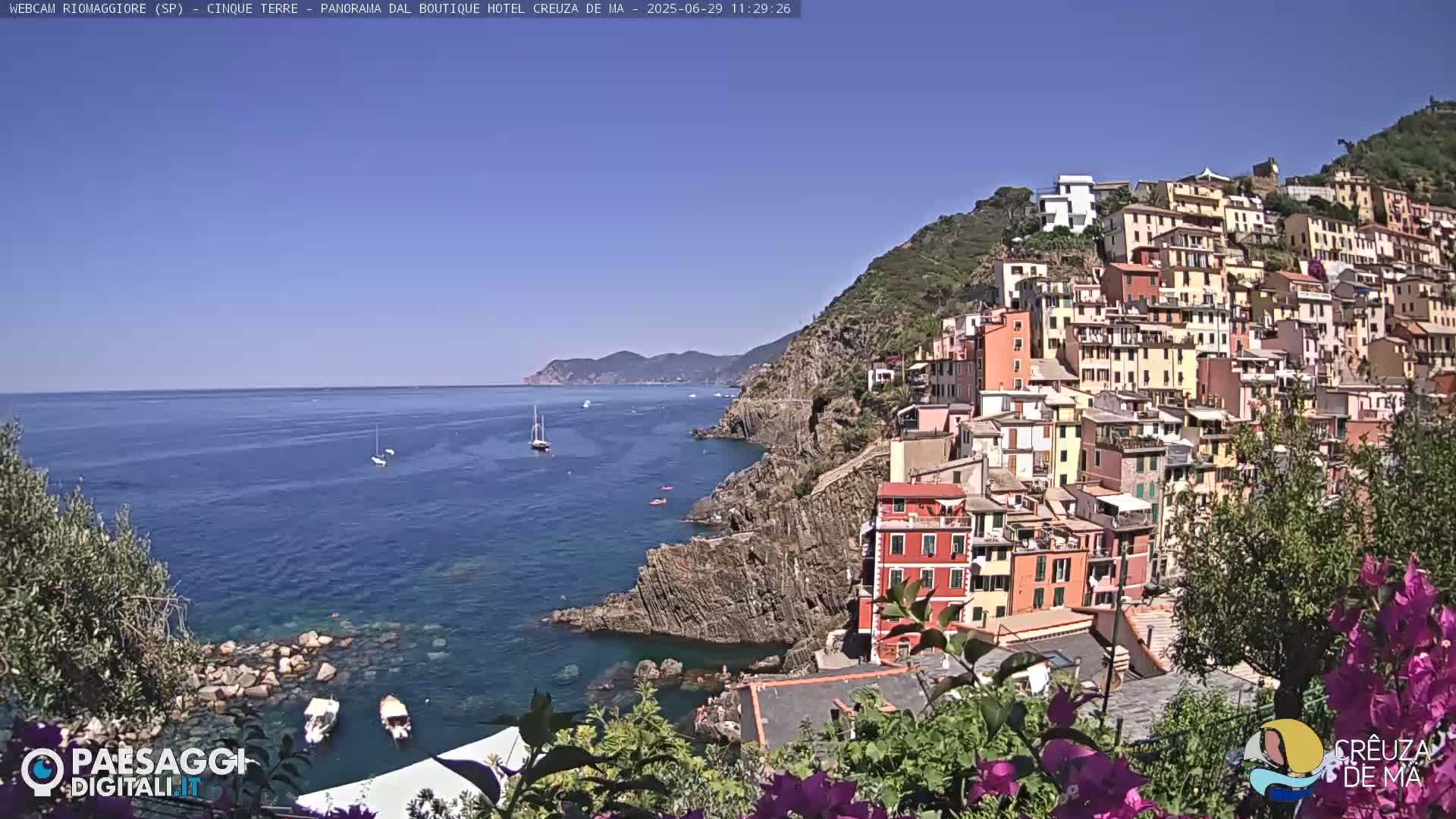 Cinque Terre, Riomaggiore Village Live Cam  - La Spezia, Liguria, Italy
