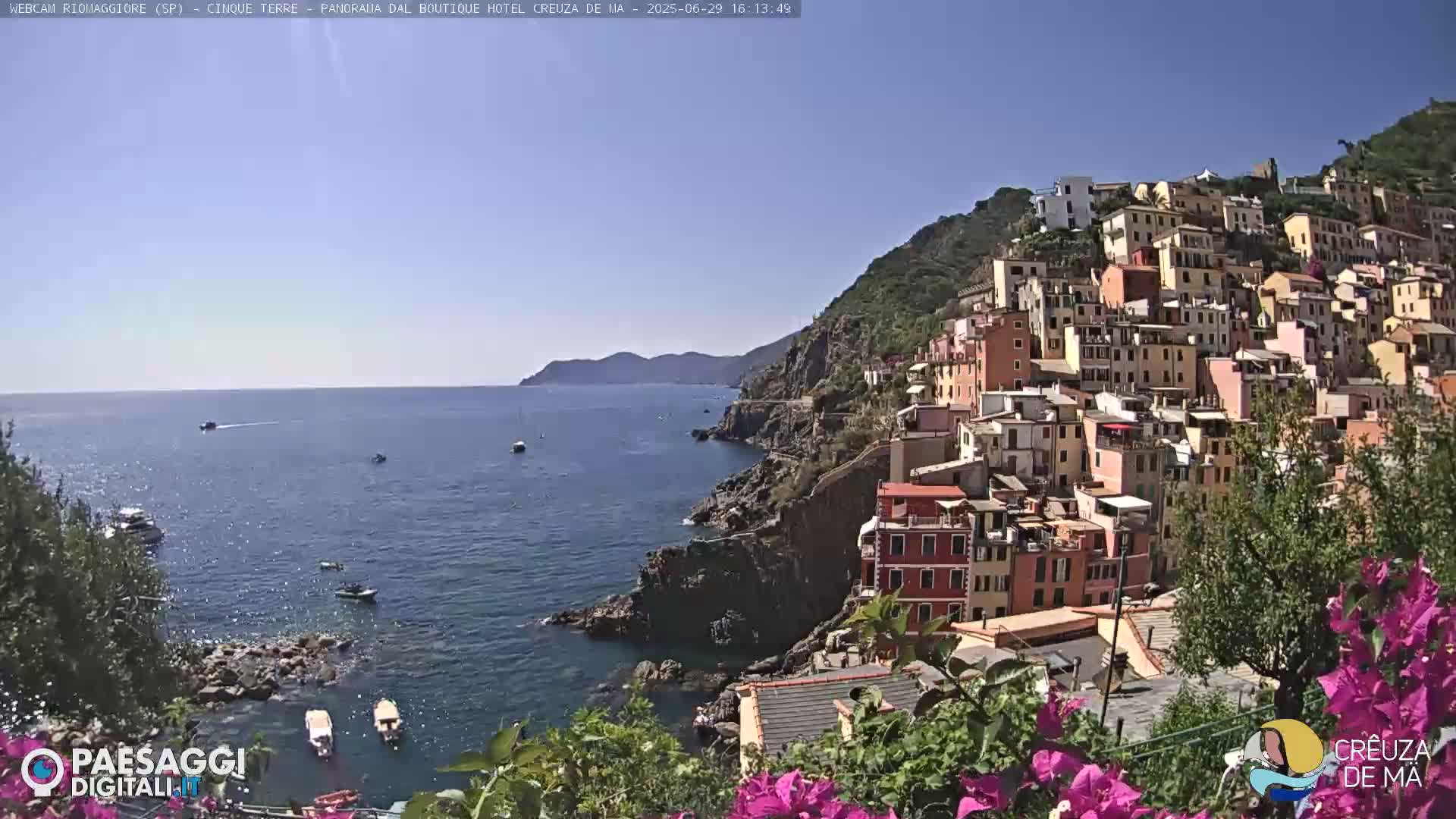 Cinque Terre, Riomaggiore Village Live Cam  - La Spezia, Liguria, Italy