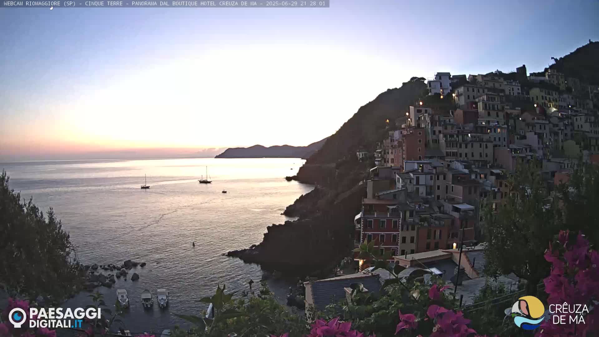 Cinque Terre, Riomaggiore Village Live Cam  - La Spezia, Liguria, Italy