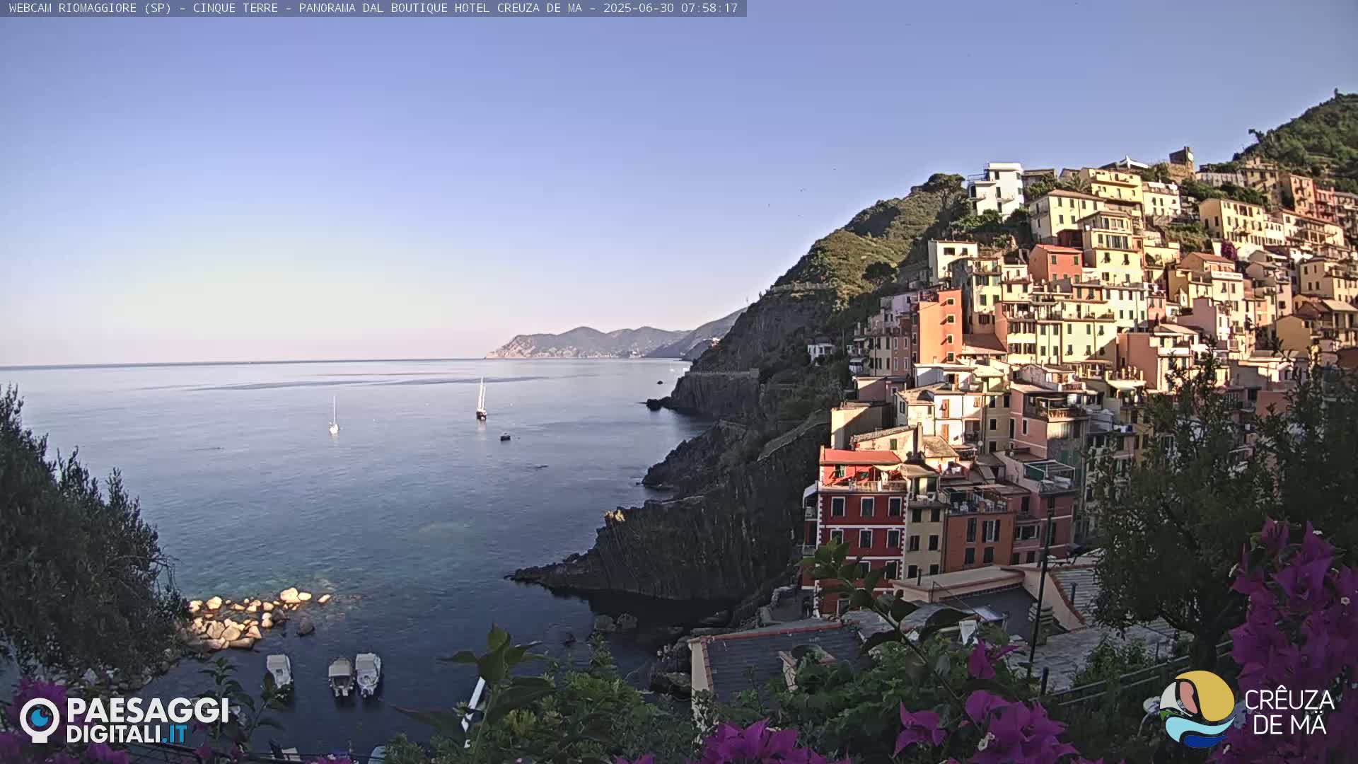 Cinque Terre, Riomaggiore Village Live Cam  - La Spezia, Liguria, Italy