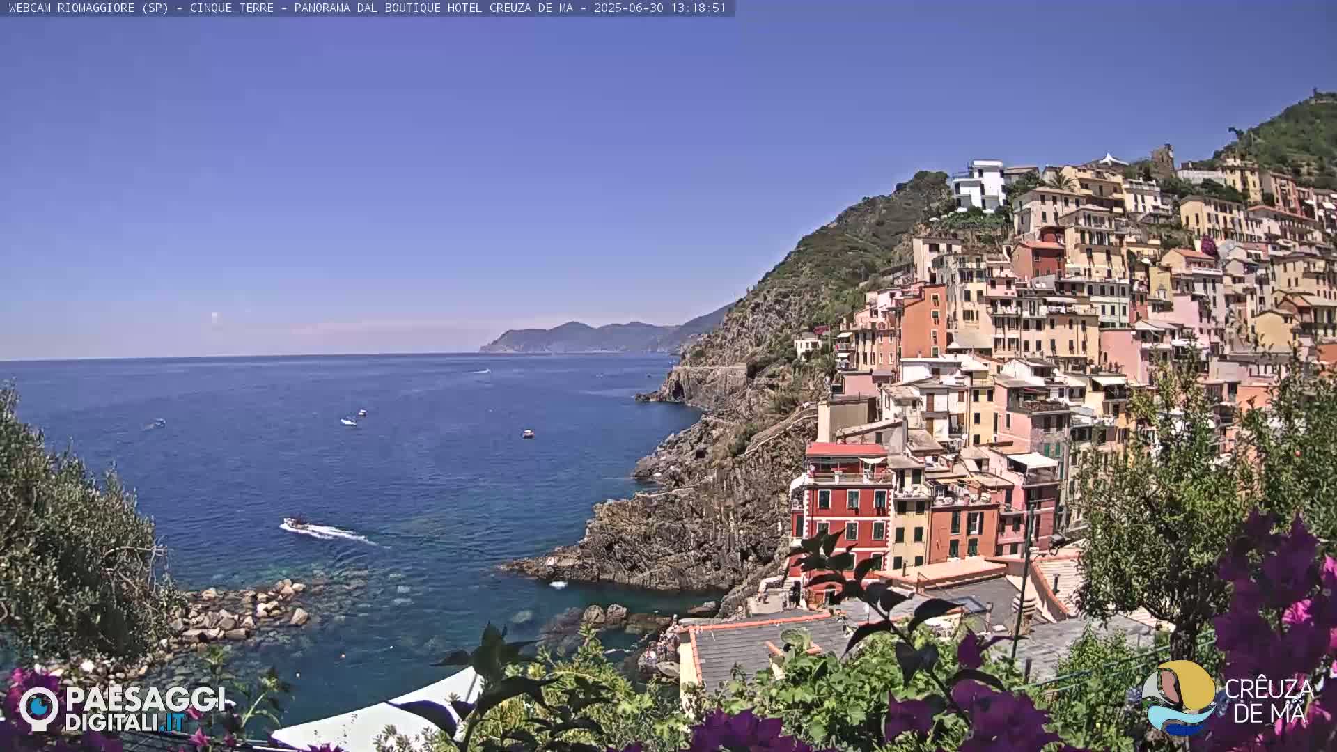 Cinque Terre, Riomaggiore Village Live Cam  - La Spezia, Liguria, Italy