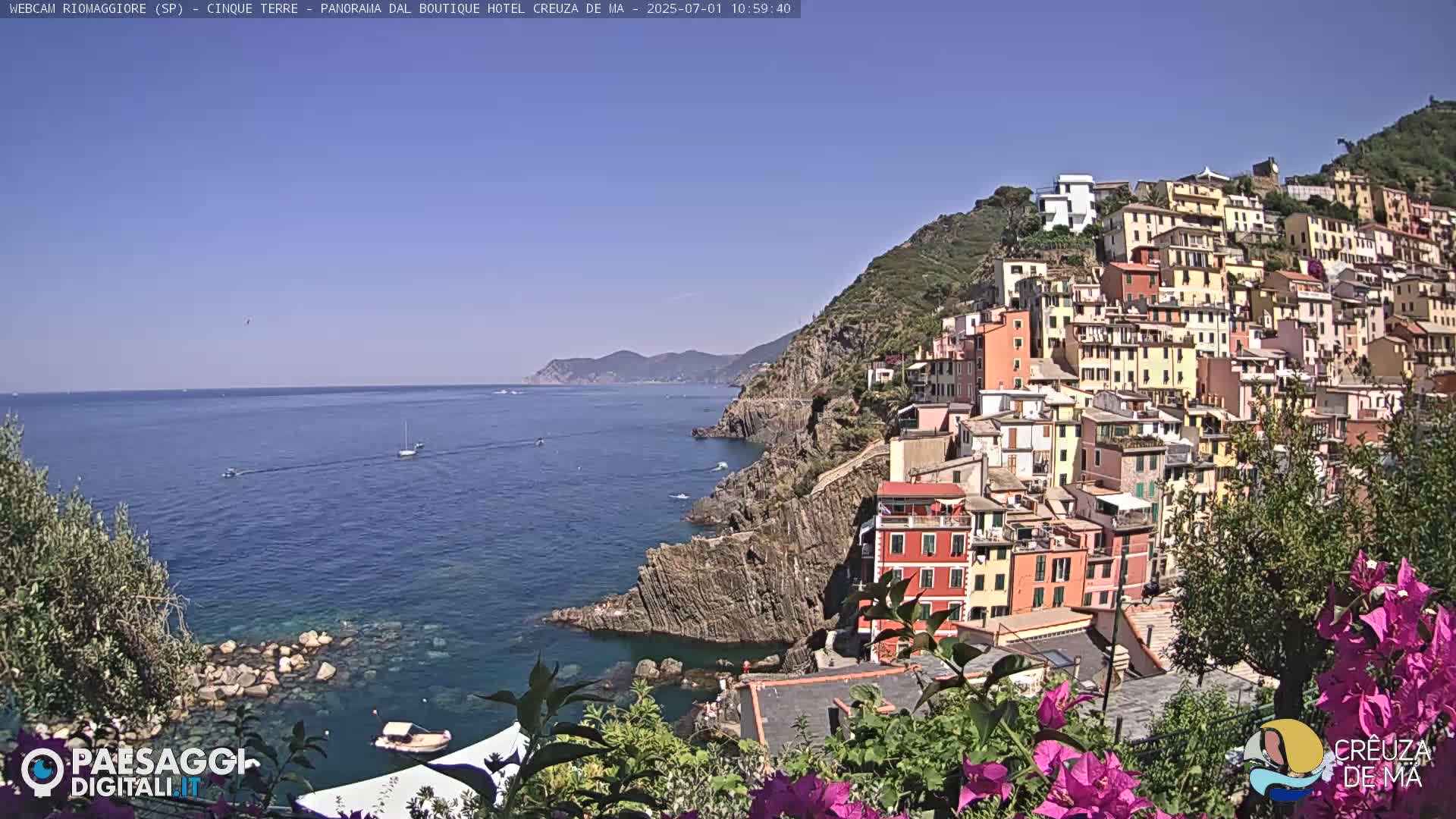 Cinque Terre, Riomaggiore Village Live Cam  - La Spezia, Liguria, Italy