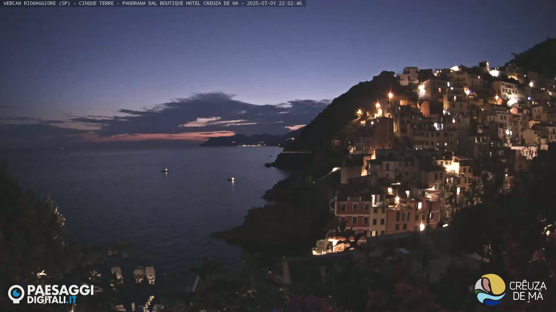 Cinque Terre, Riomaggiore Village Live Cam  - La Spezia, Liguria, Italy