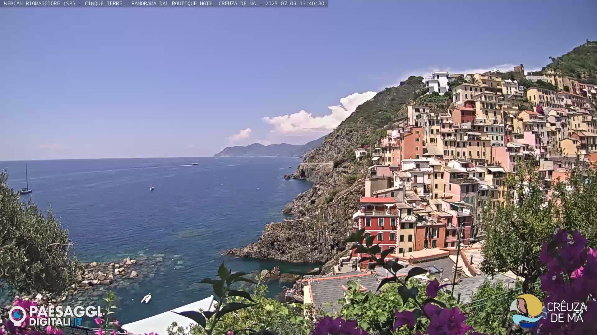 Cinque Terre, Riomaggiore Village Live Cam  - La Spezia, Liguria, Italy