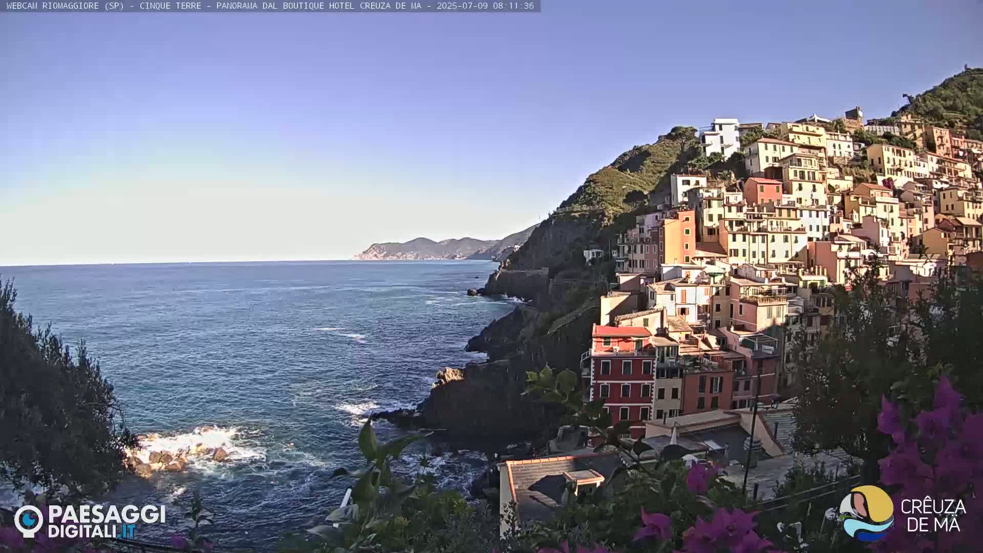 Cinque Terre, Riomaggiore Village Live Cam  - La Spezia, Liguria, Italy