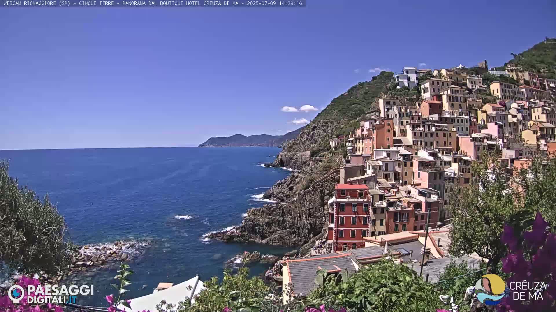 Cinque Terre, Riomaggiore Village Live Cam  - La Spezia, Liguria, Italy