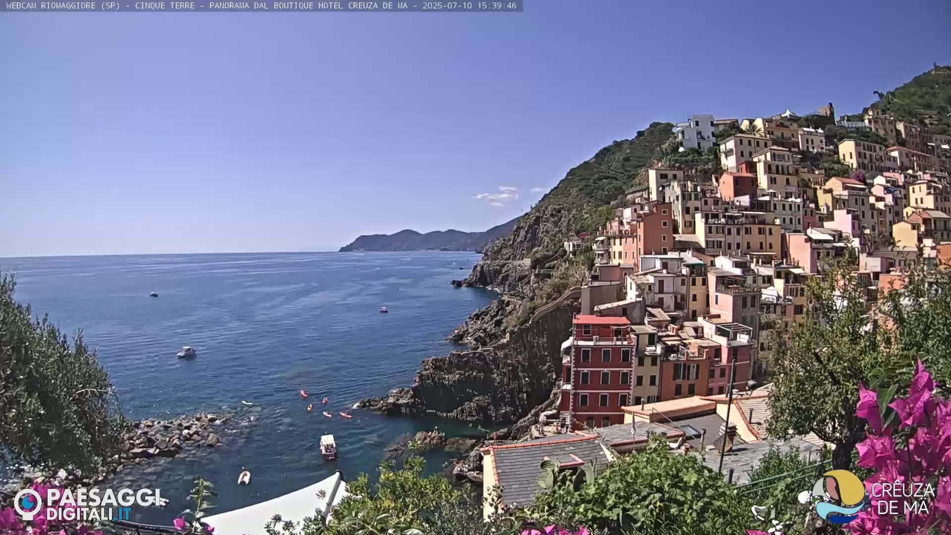Cinque Terre, Riomaggiore Village Live Cam  - La Spezia, Liguria, Italy