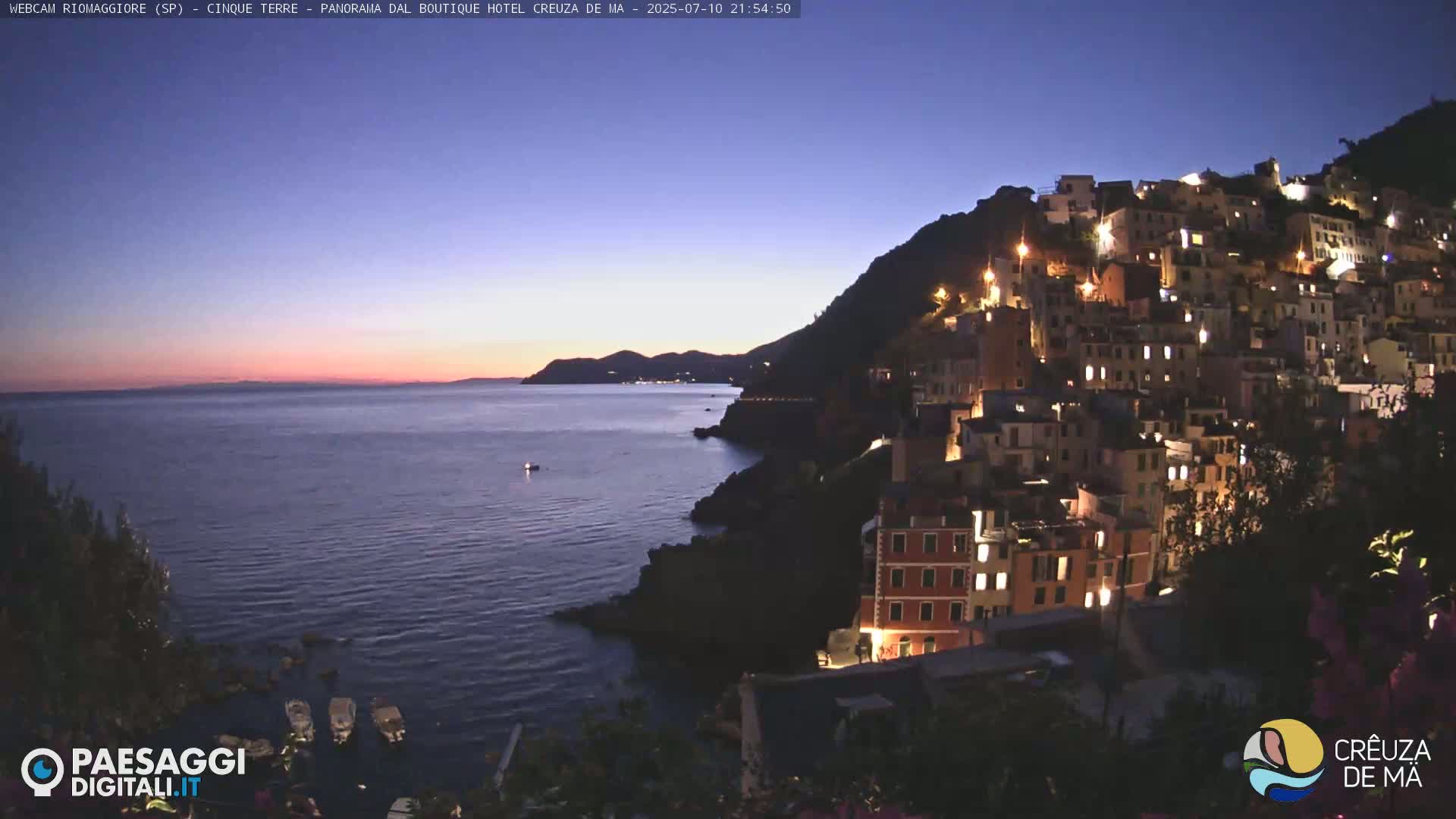 Cinque Terre, Riomaggiore Village Live Cam  - La Spezia, Liguria, Italy