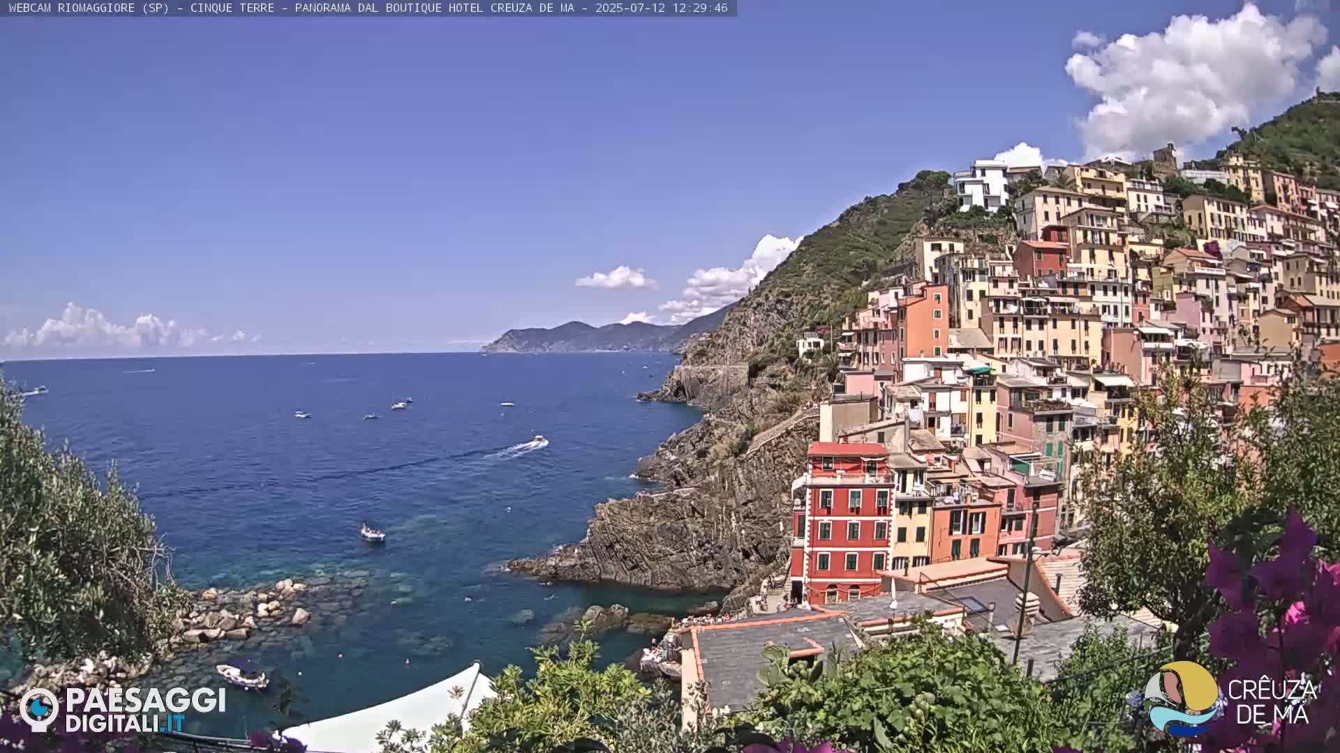 Cinque Terre, Riomaggiore Village Live Cam  - La Spezia, Liguria, Italy