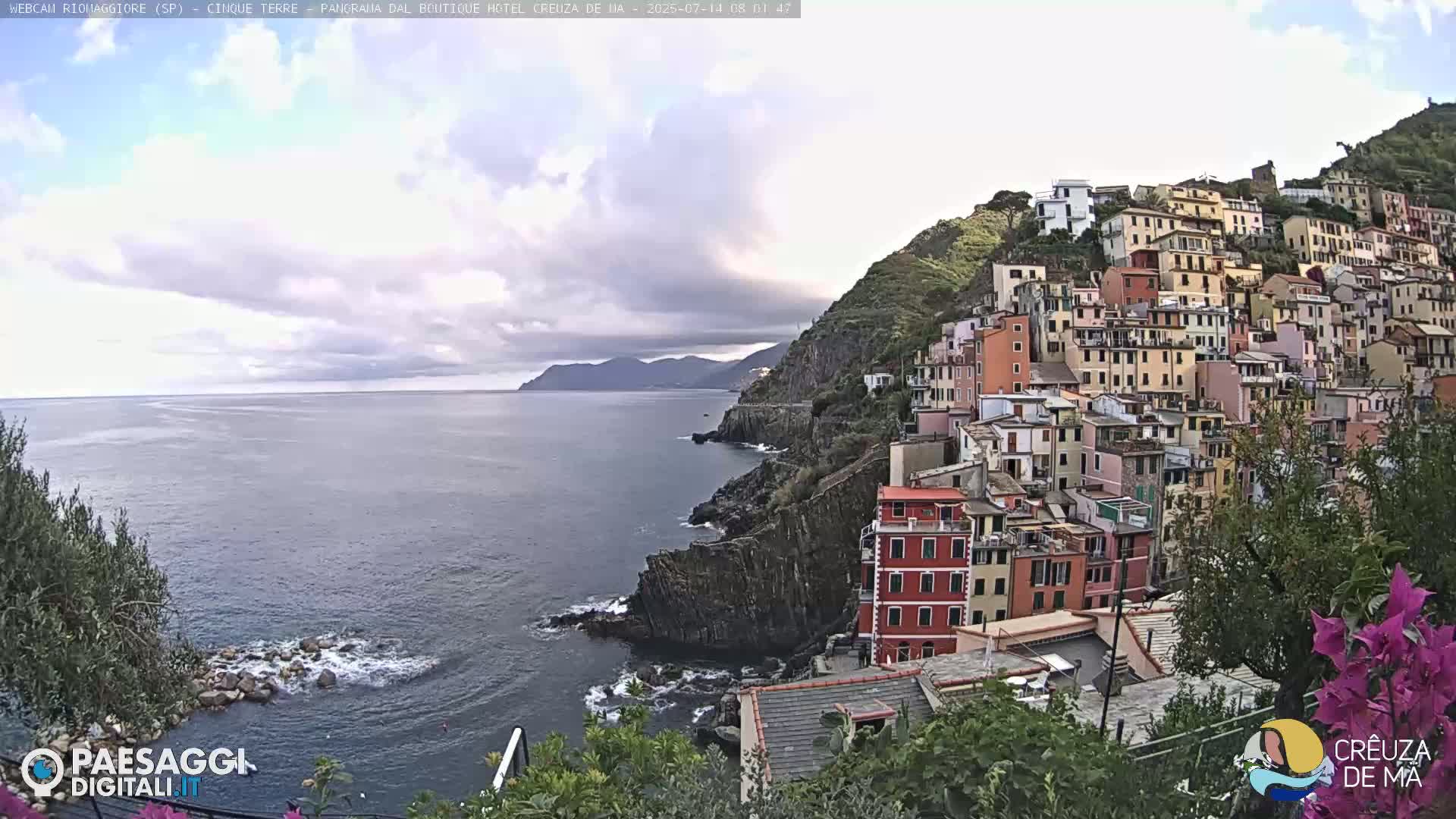 Cinque Terre, Riomaggiore Village Live Cam  - La Spezia, Liguria, Italy