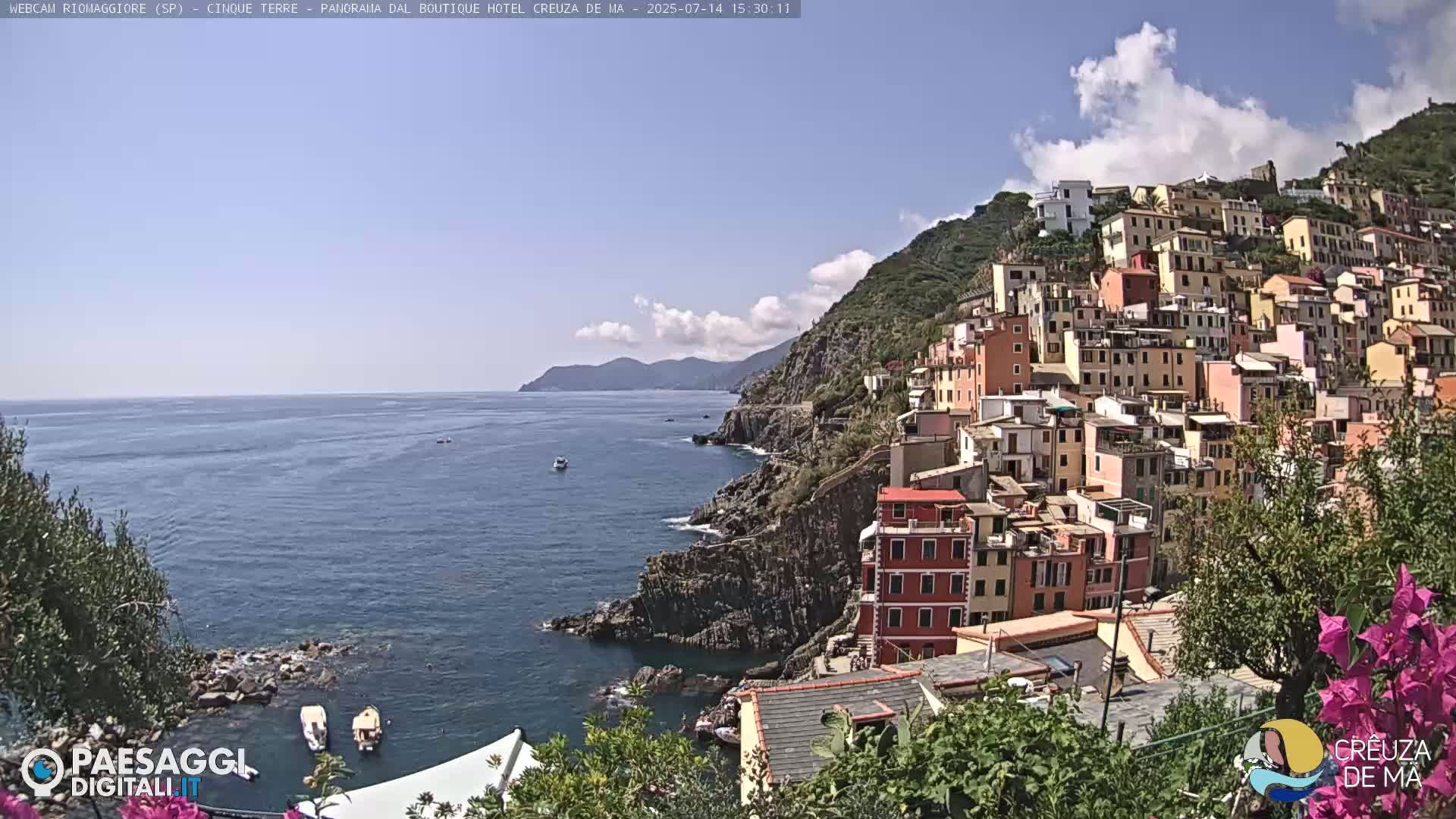 Cinque Terre, Riomaggiore Village Live Cam  - La Spezia, Liguria, Italy