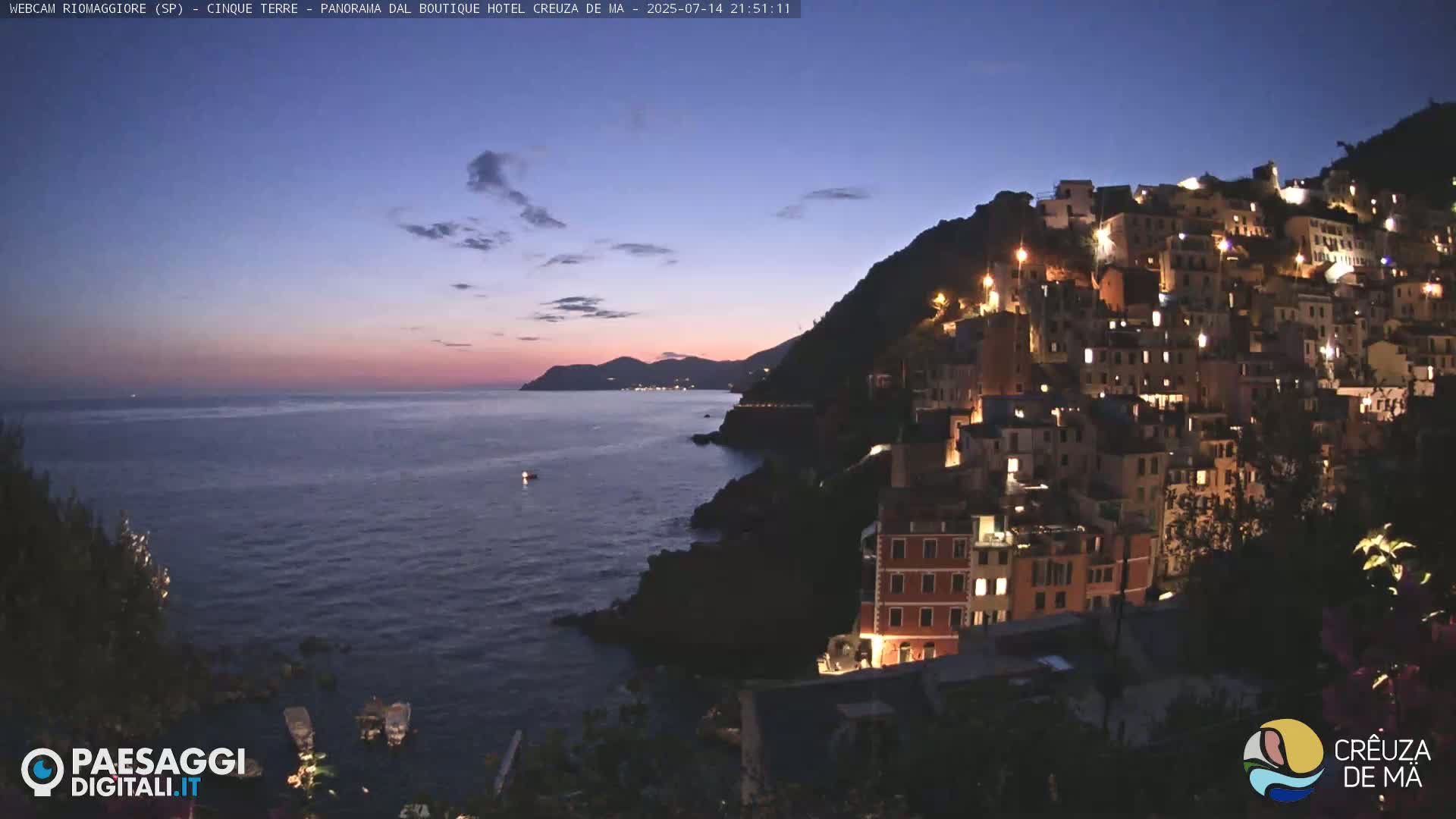 Cinque Terre, Riomaggiore Village Live Cam  - La Spezia, Liguria, Italy