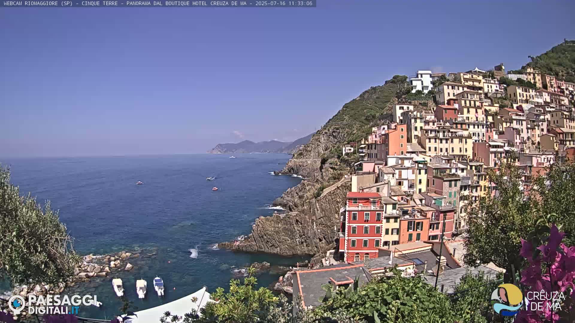 Cinque Terre, Riomaggiore Village Live Cam  - La Spezia, Liguria, Italy