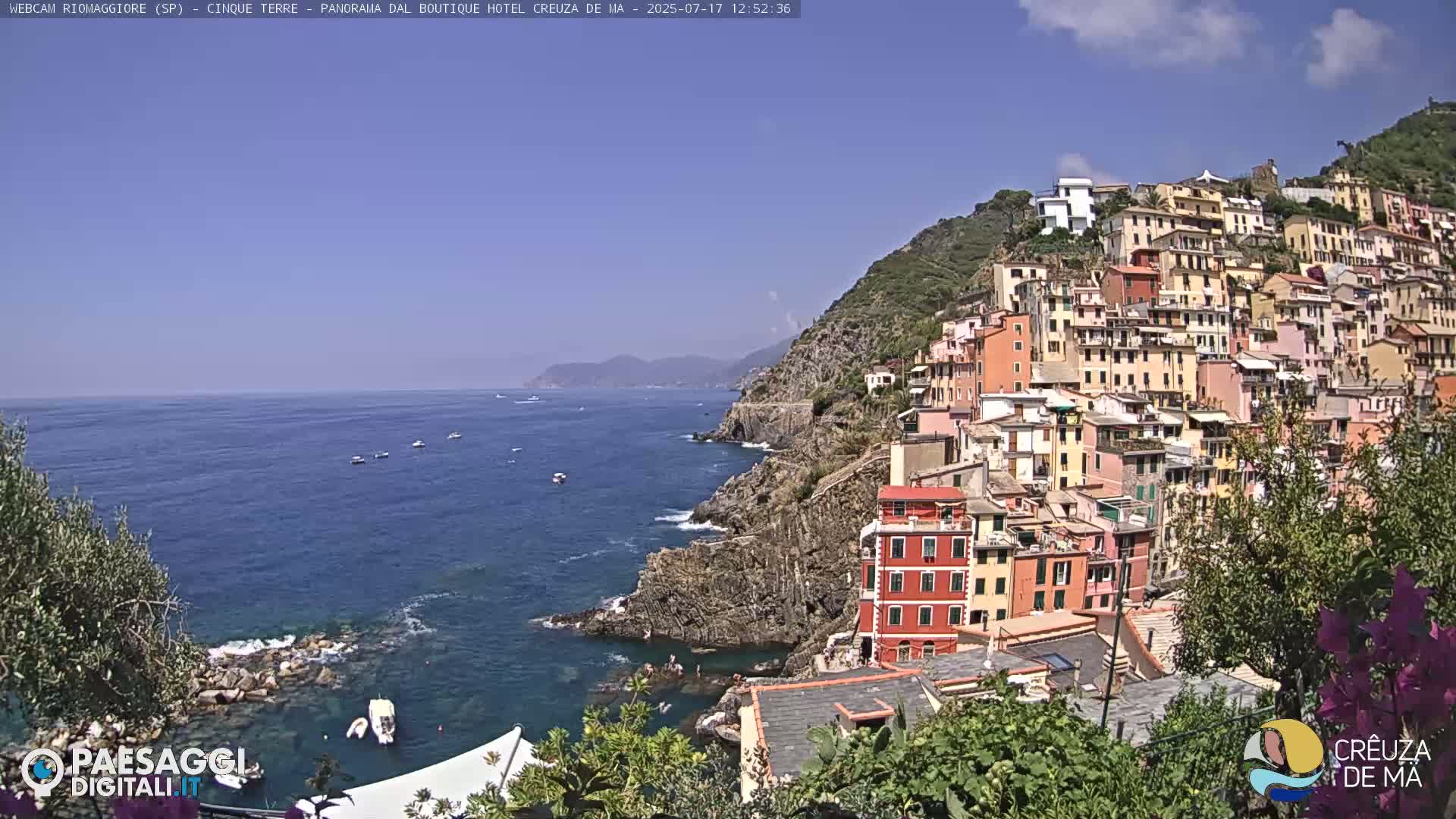 Cinque Terre, Riomaggiore Village Live Cam  - La Spezia, Liguria, Italy