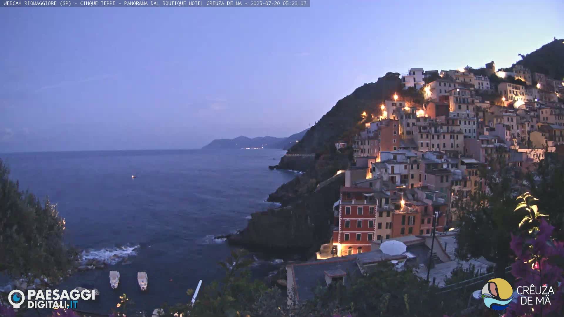 Cinque Terre, Riomaggiore Village Live Cam  - La Spezia, Liguria, Italy