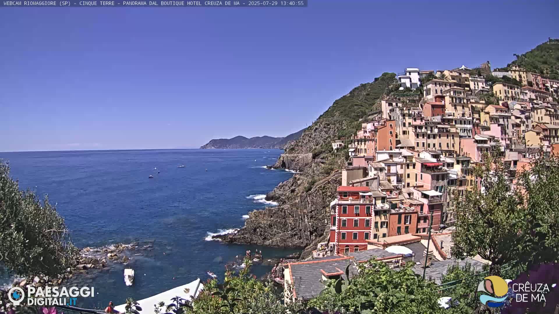 Cinque Terre, Riomaggiore Village Live Cam  - La Spezia, Liguria, Italy