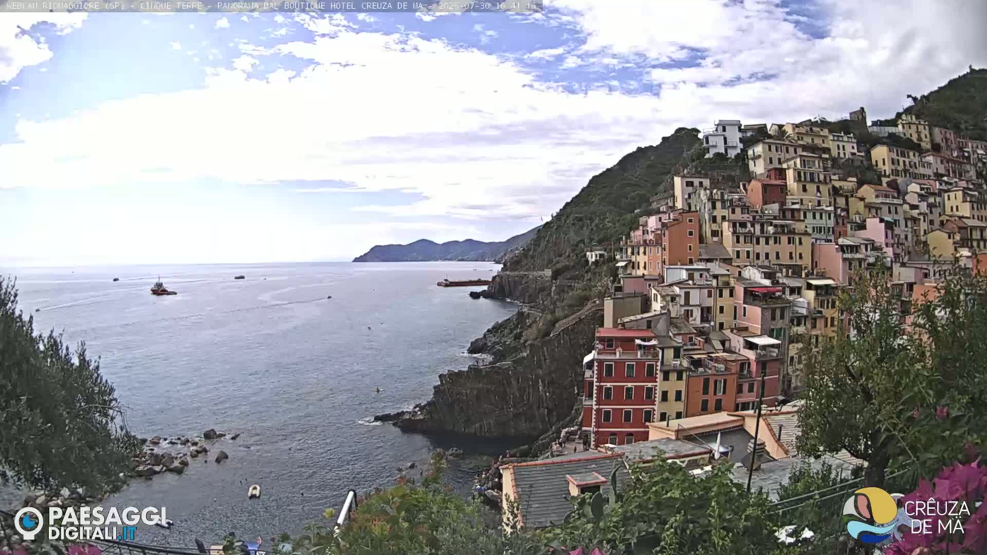 Cinque Terre, Riomaggiore Village Live Cam  - La Spezia, Liguria, Italy