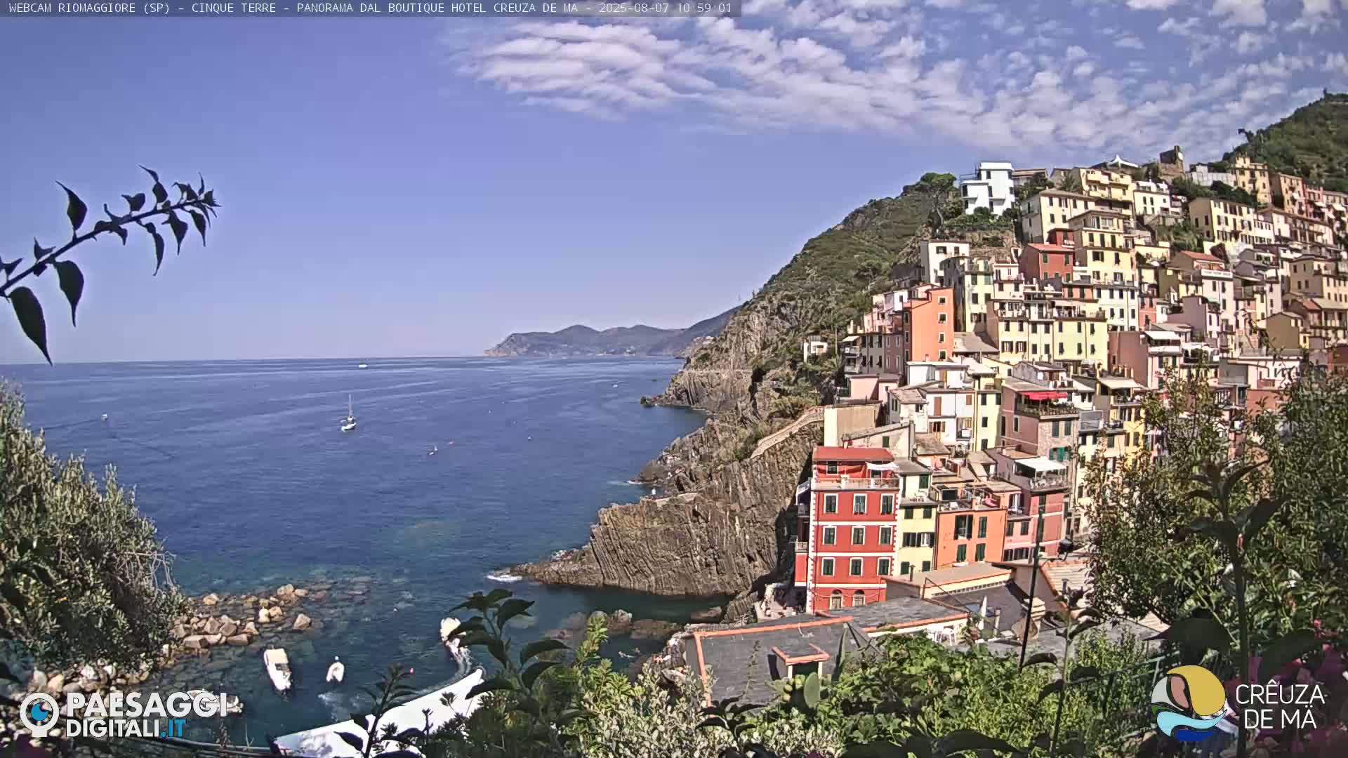 Cinque Terre, Riomaggiore Village Live Cam  - La Spezia, Liguria, Italy