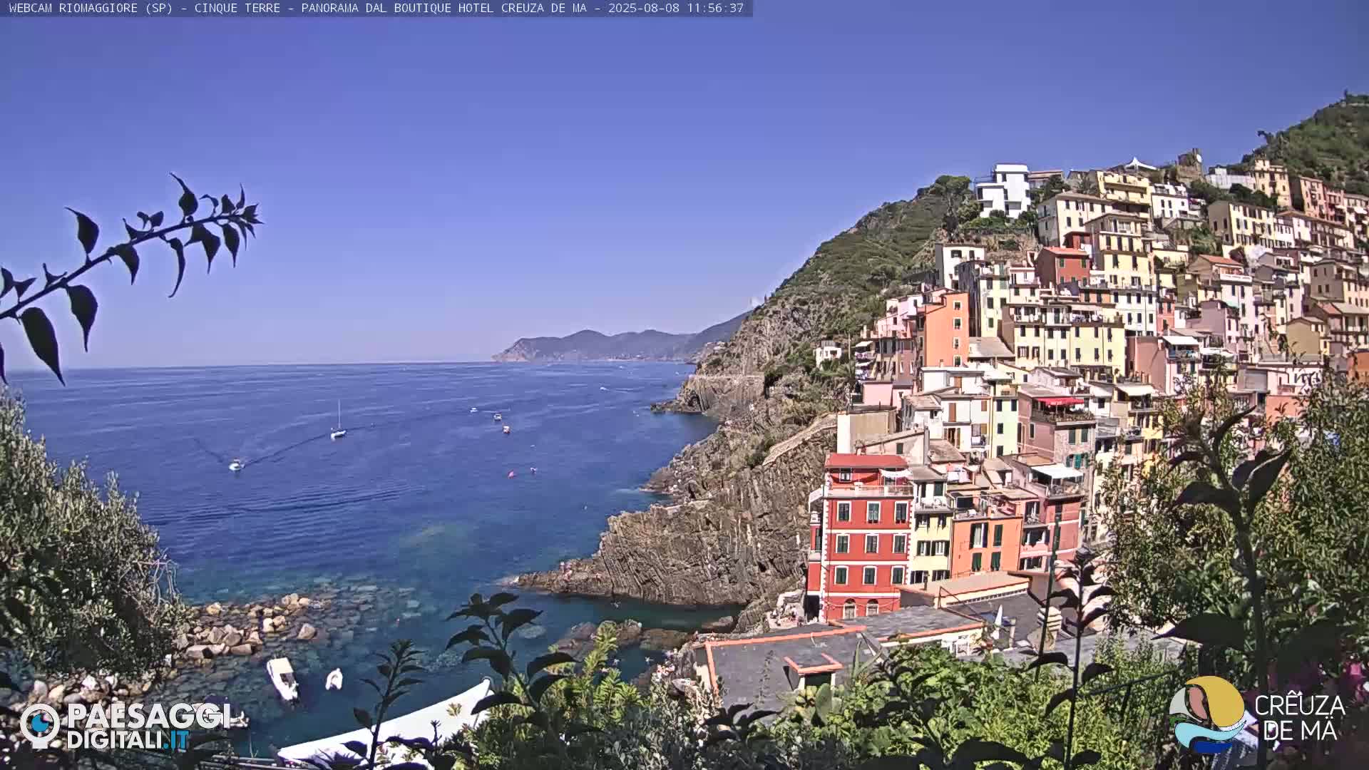 Cinque Terre, Riomaggiore Village Live Cam  - La Spezia, Liguria, Italy