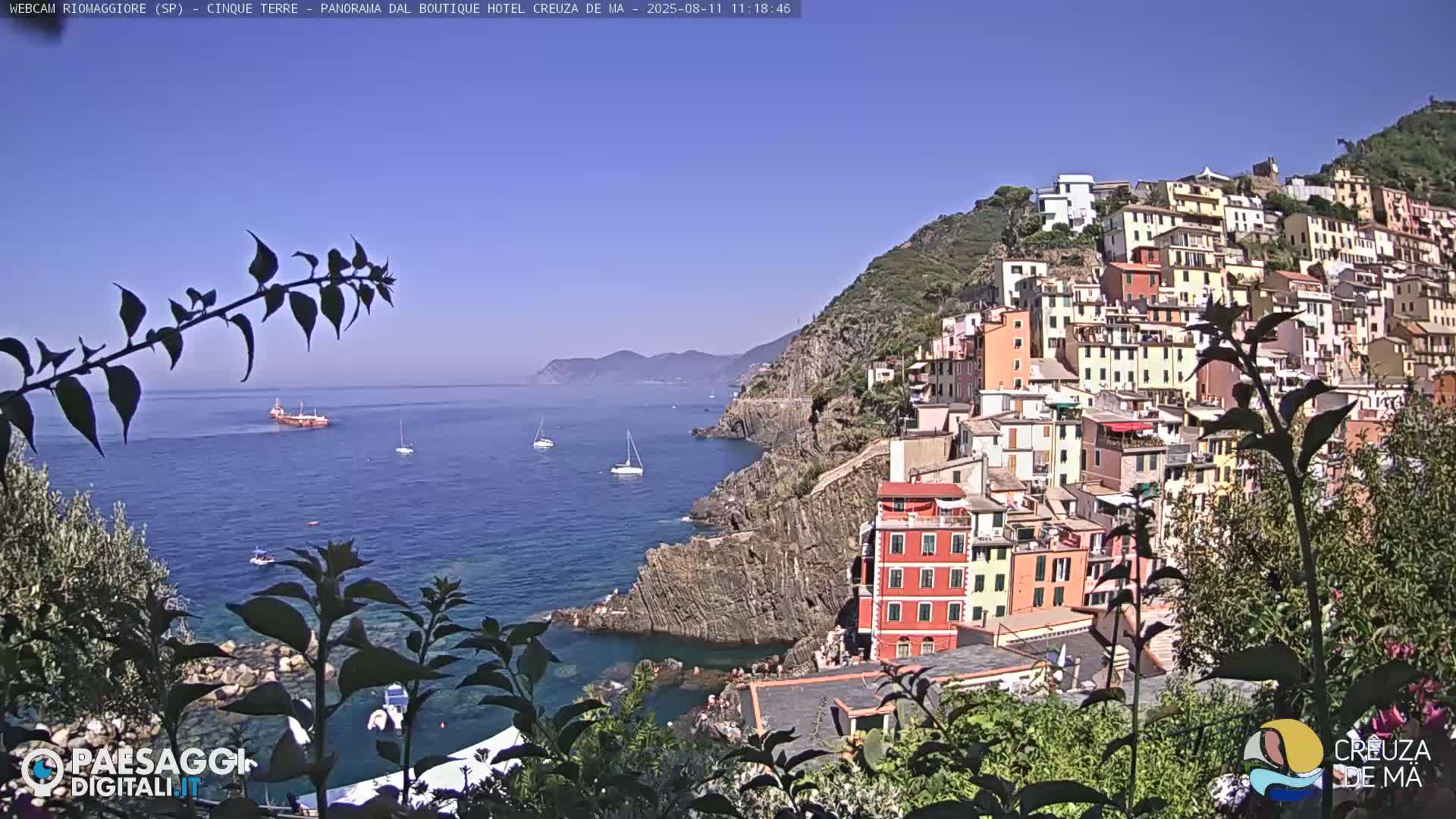 Cinque Terre, Riomaggiore Village Live Cam  - La Spezia, Liguria, Italy