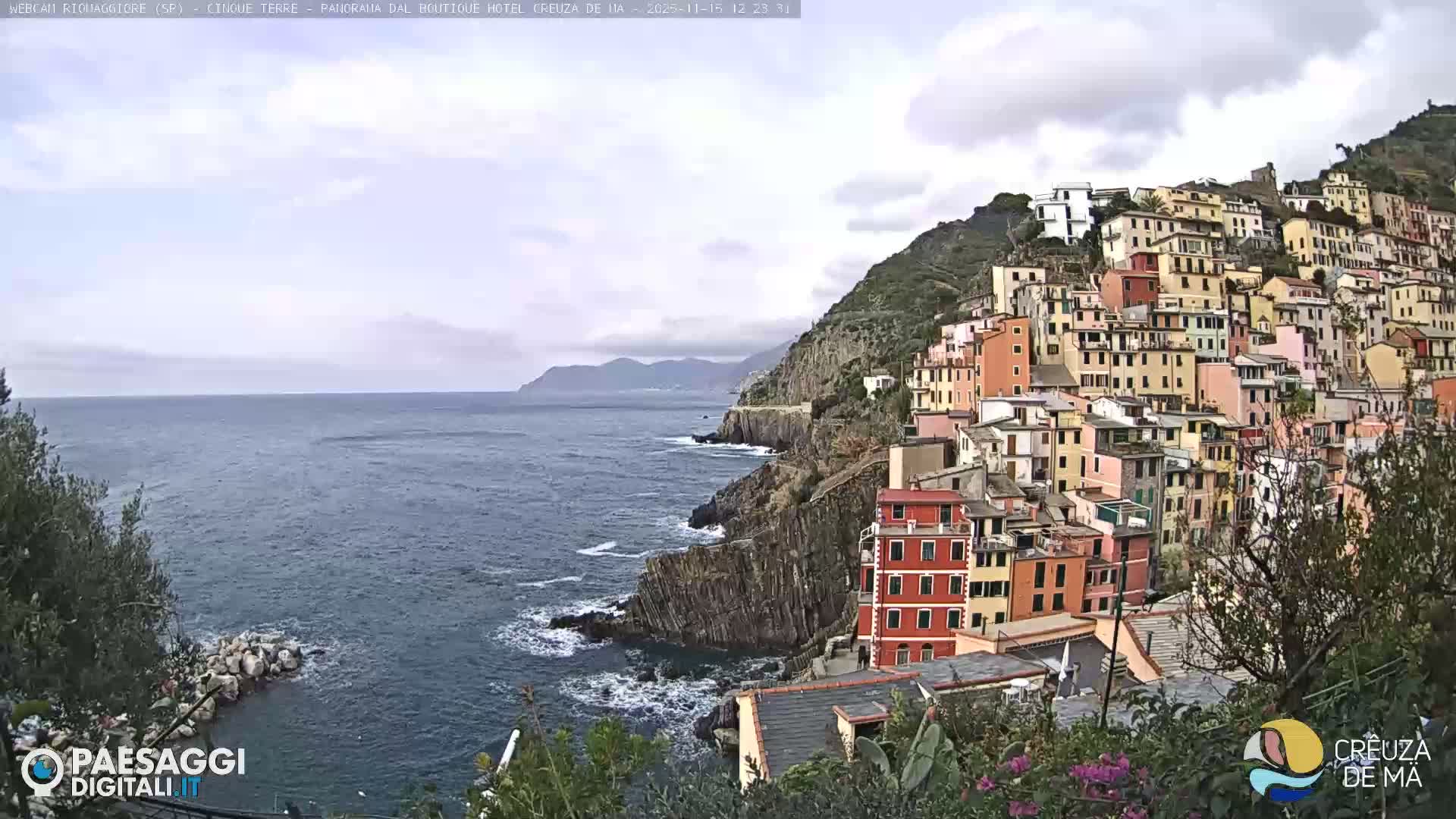 Cinque Terre, Riomaggiore Village Live Cam  - La Spezia, Liguria, Italy