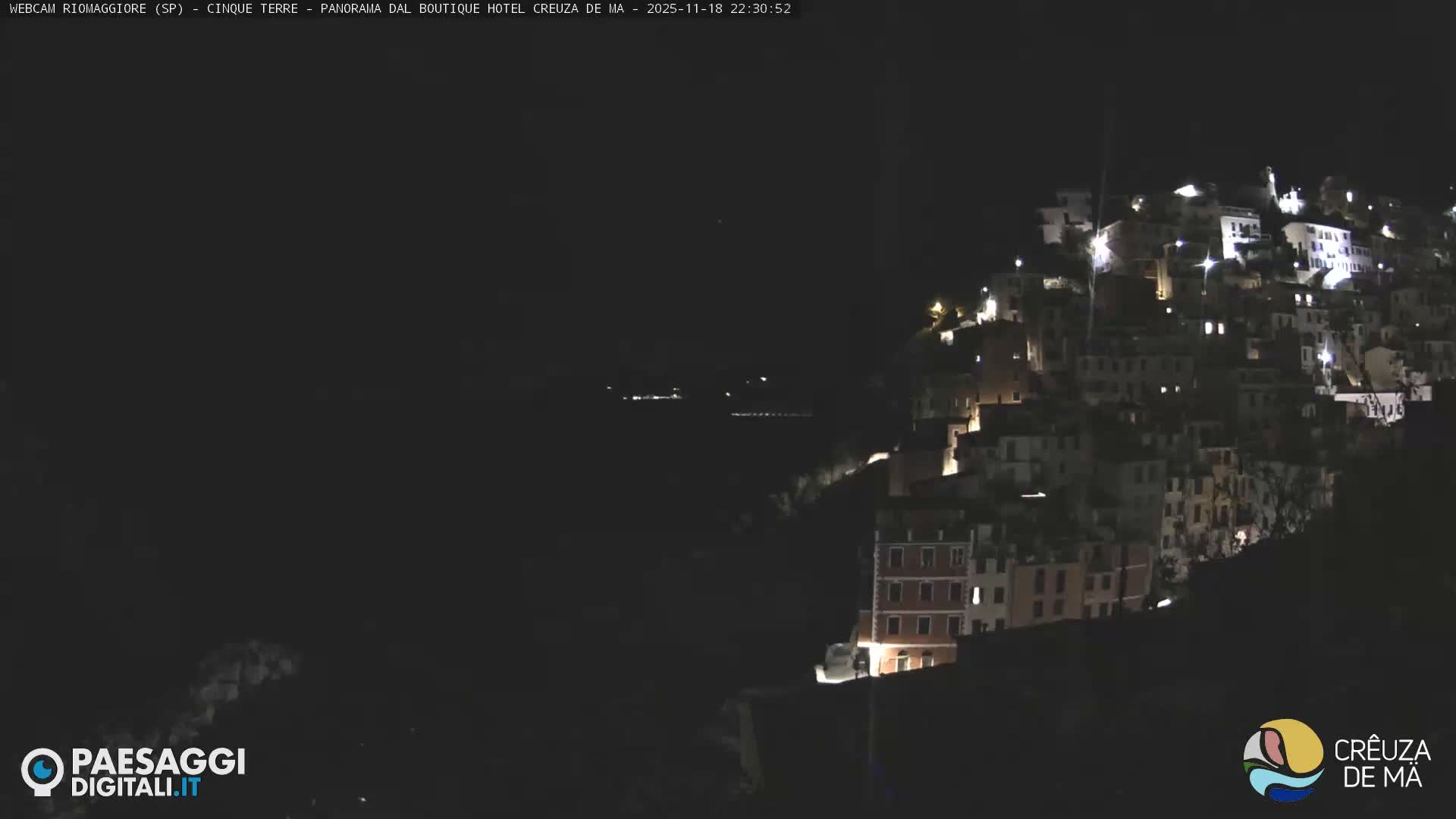 Cinque Terre, Riomaggiore Village Live Cam  - La Spezia, Liguria, Italy