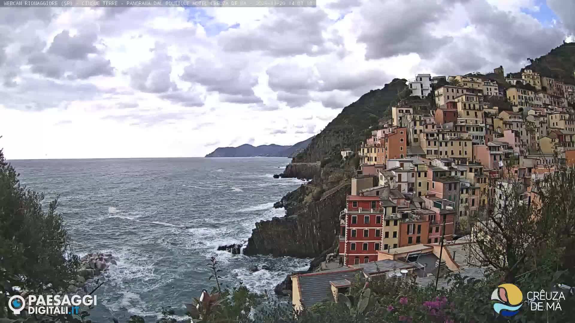 Cinque Terre, Riomaggiore Village Live Cam  - La Spezia, Liguria, Italy