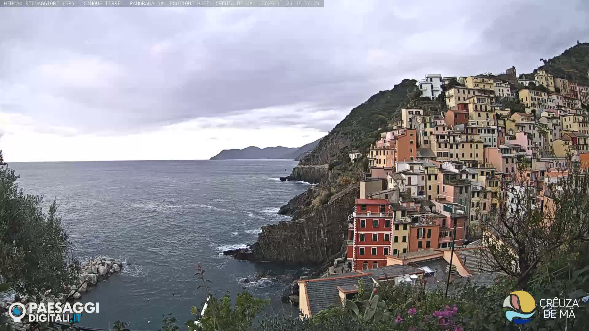 Cinque Terre, Riomaggiore Village Live Cam  - La Spezia, Liguria, Italy