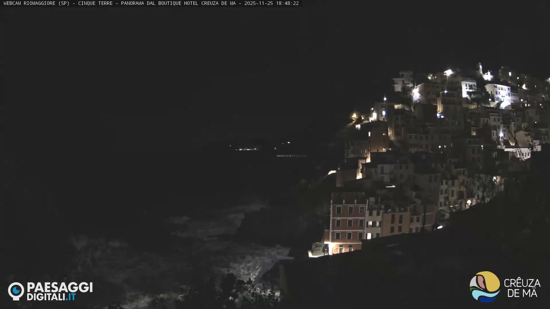 Cinque Terre, Riomaggiore Village Live Cam  - La Spezia, Liguria, Italy