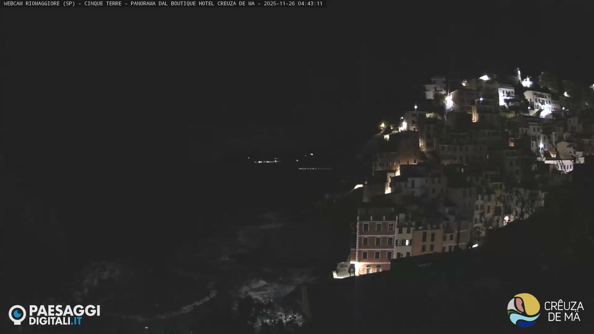 Cinque Terre, Riomaggiore Village Live Cam  - La Spezia, Liguria, Italy